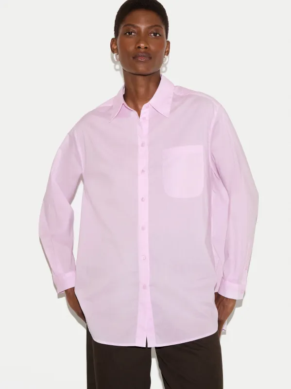 Cotton Voile Relaxed Shirt | Pink sold by Jigsaw