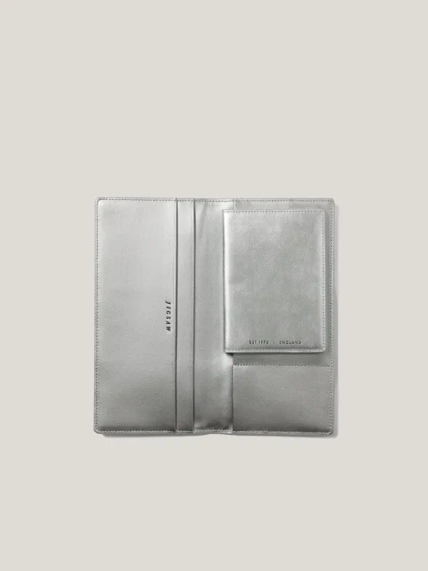 Leather Travel Document Holder | Silver made by Jigsaw