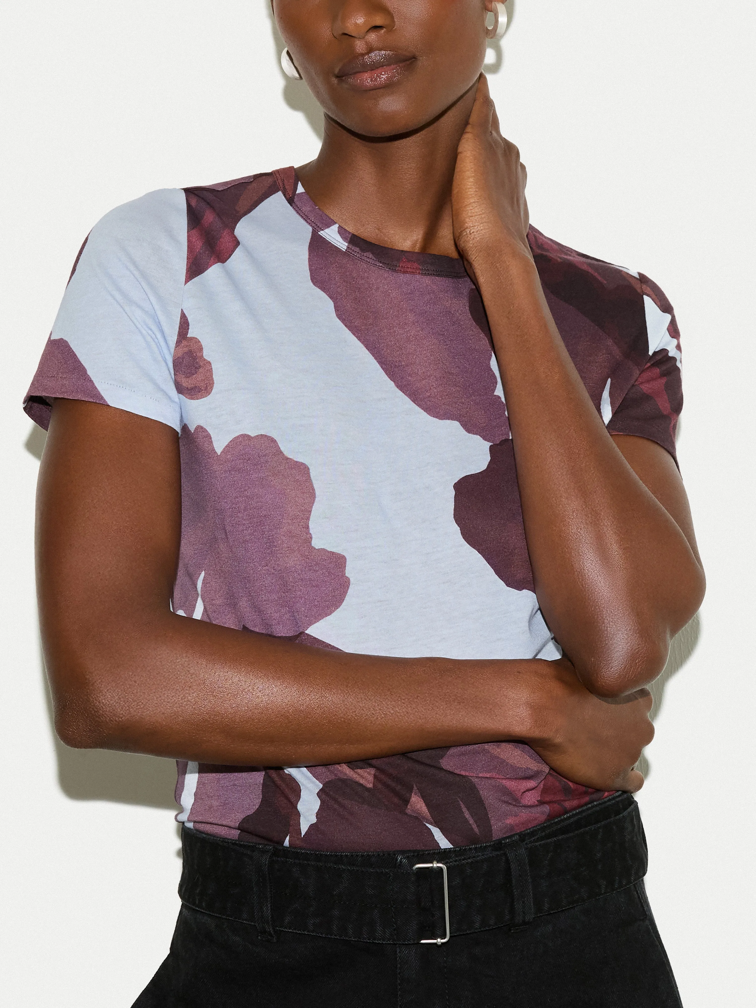 Iris Leaf T-shirt | Blue sold by Jigsaw product image thumbnail 2