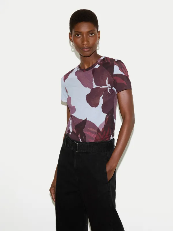 Iris Leaf T-shirt | Blue sold by Jigsaw