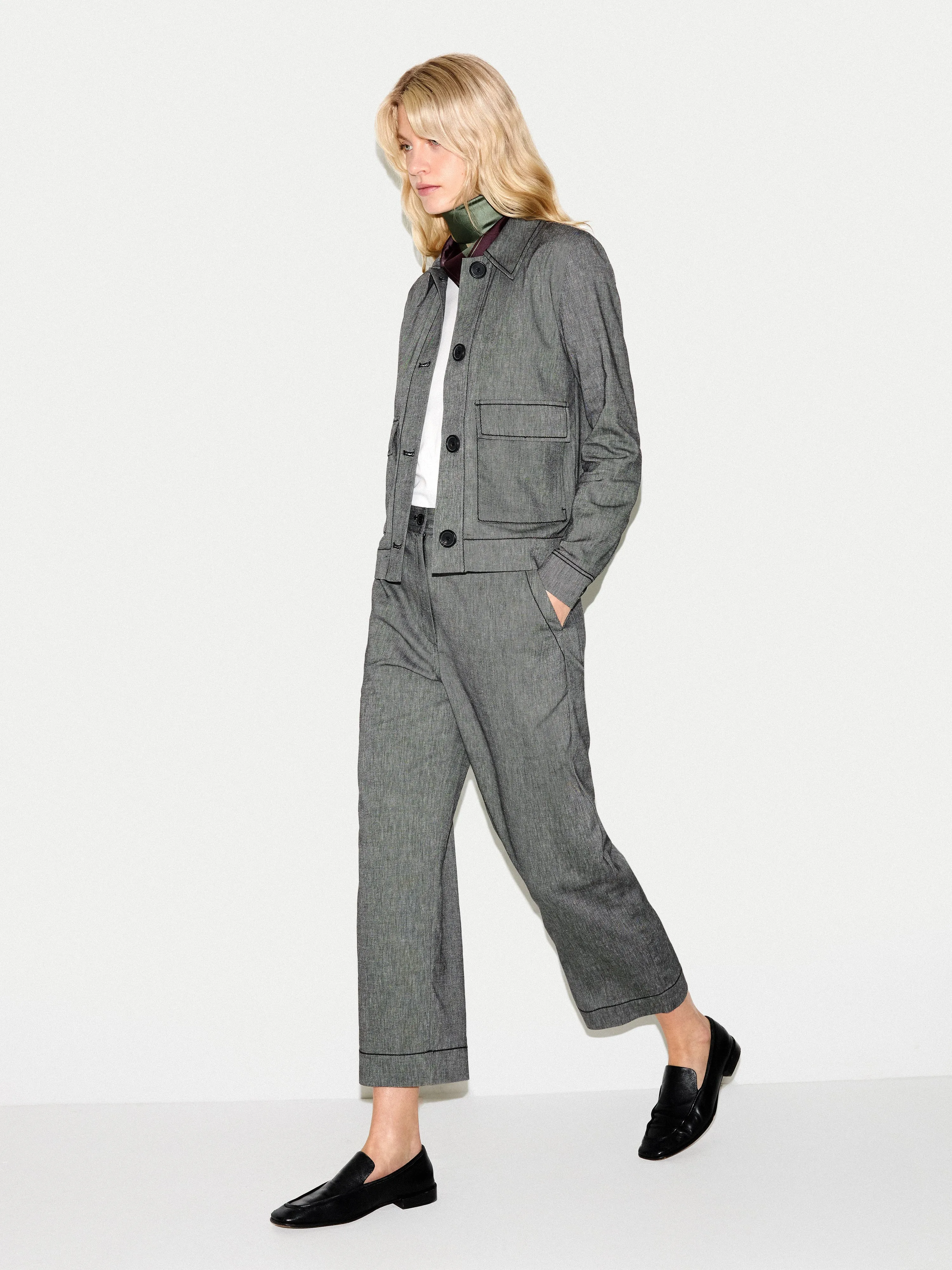 Chambray Utility Jacket | Black sold by Jigsaw product image thumbnail 3