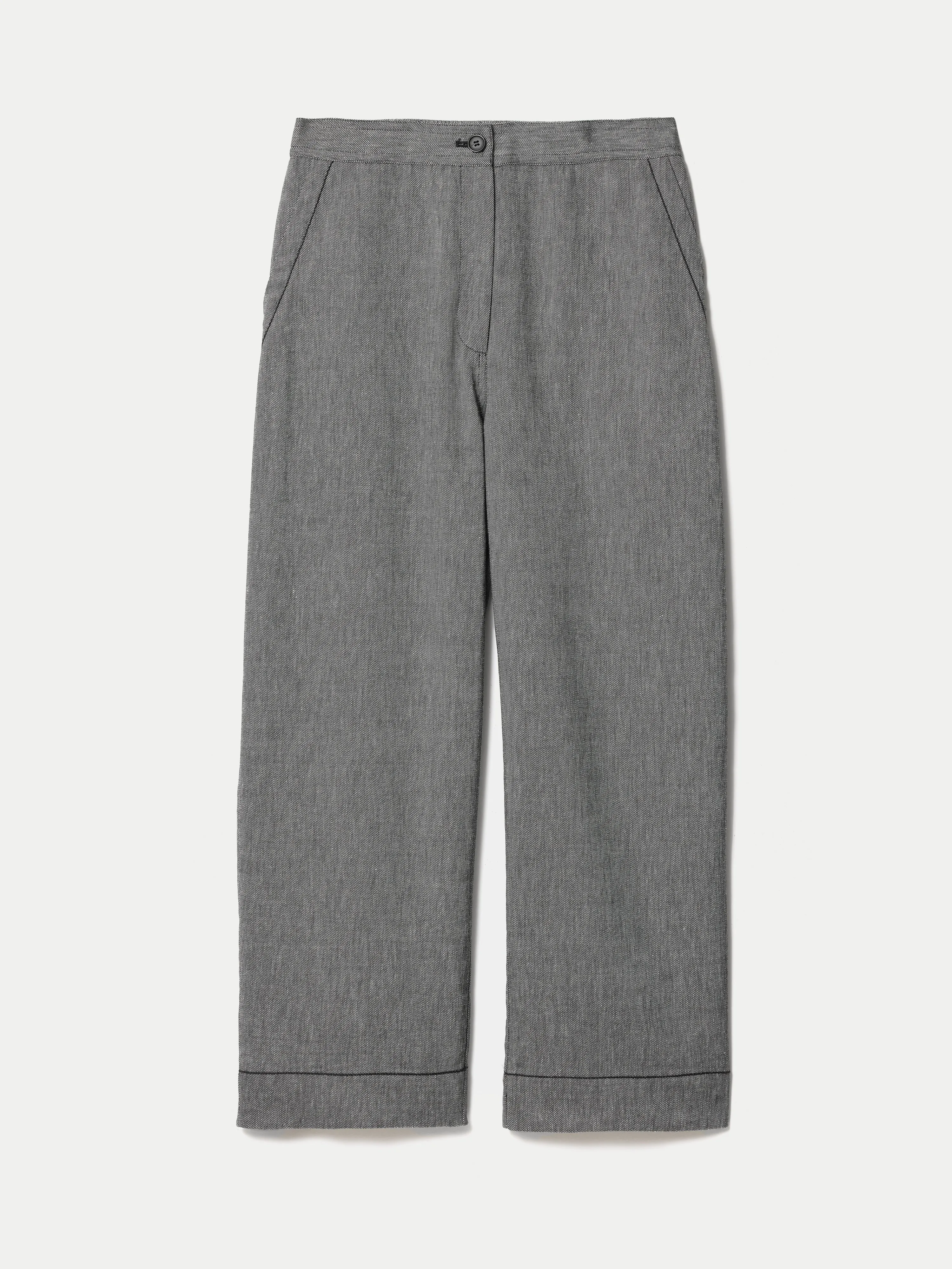 Chambray Cropped Trouser | Black sold by Jigsaw product image thumbnail 5