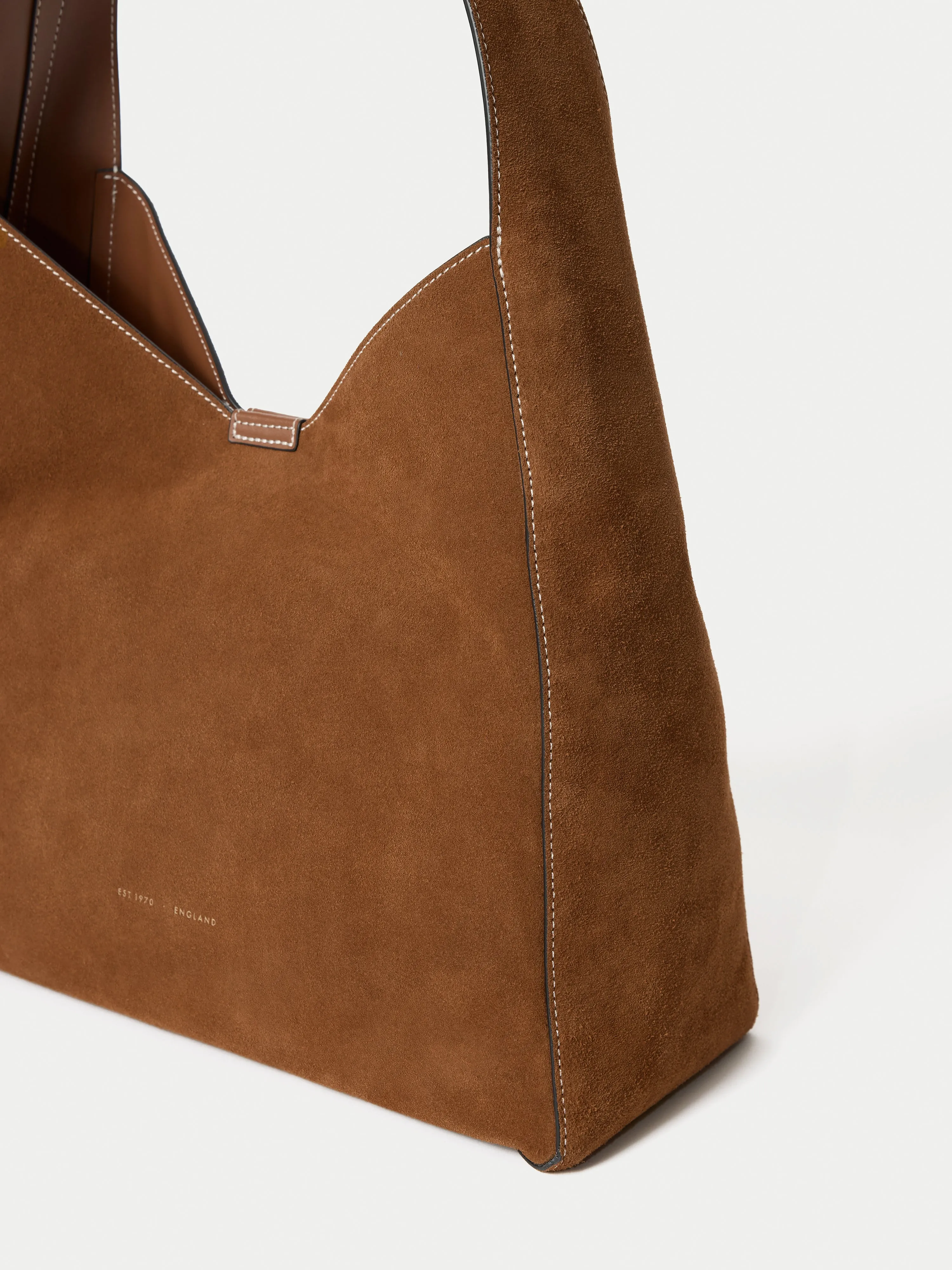 Heckfield Suede Tote | Light Tan sold by Jigsaw product image thumbnail 3