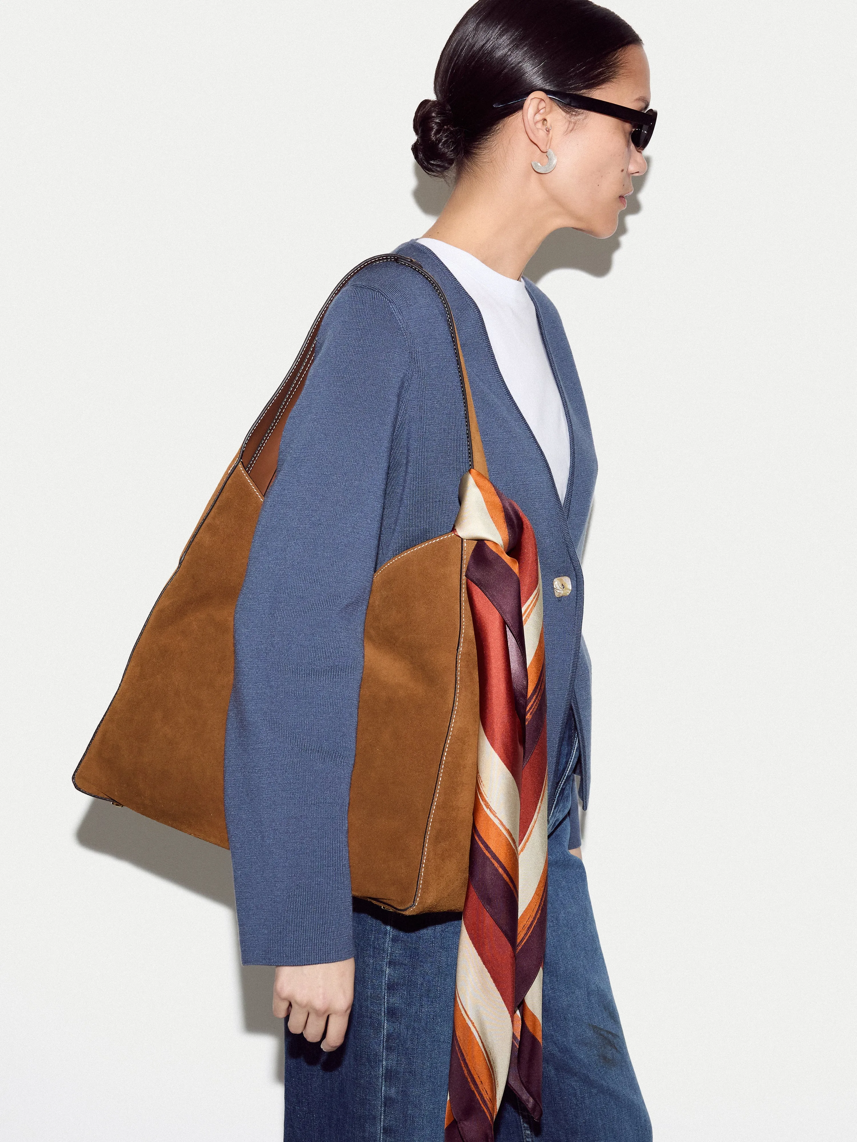 Heckfield Suede Tote | Light Tan sold by Jigsaw product image thumbnail 2