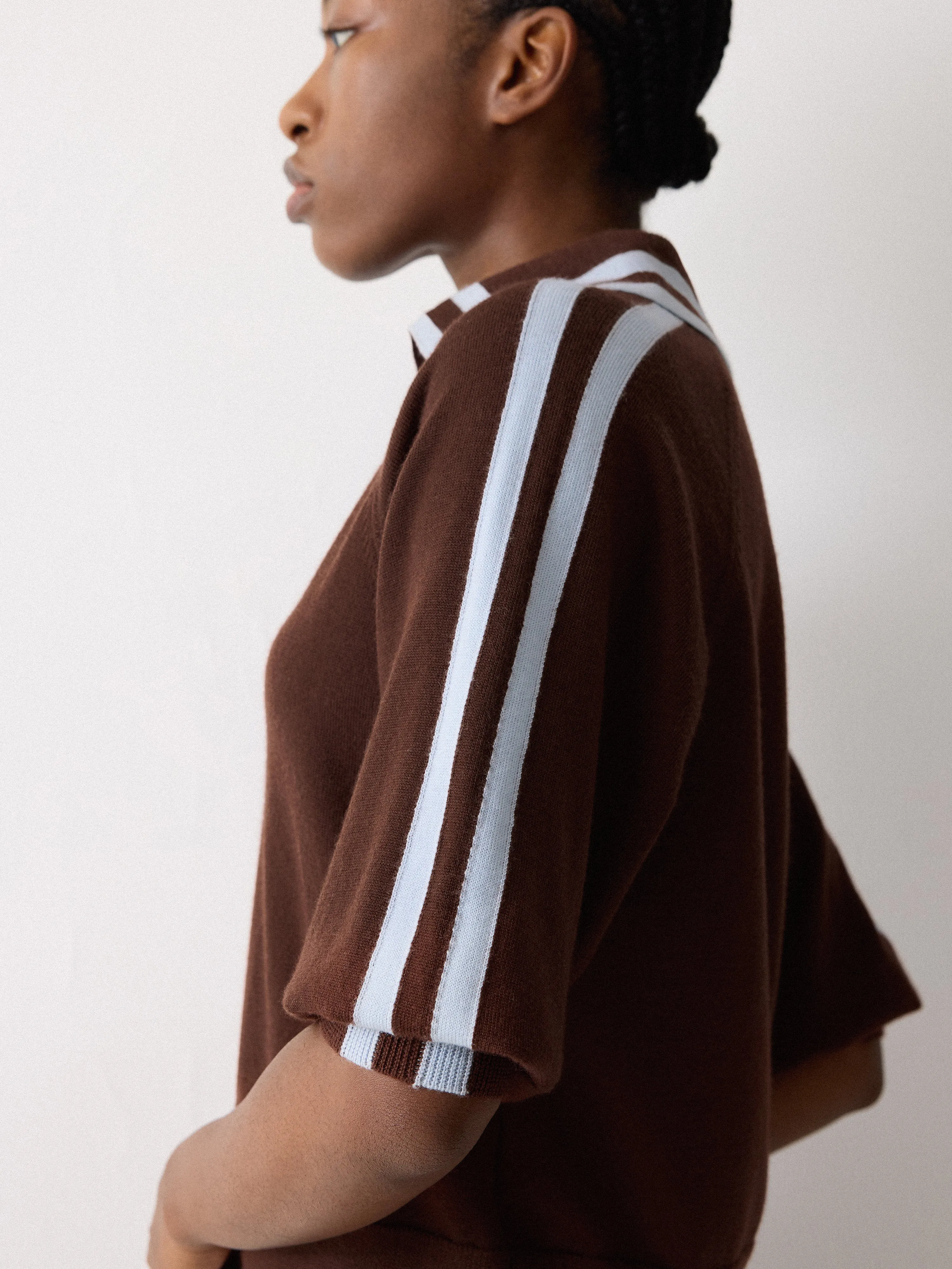Merino Marine Collar Jumper | Brown sold by Jigsaw product image thumbnail 4