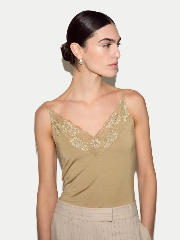 Modal Lace Cami | Natural made by Jigsaw