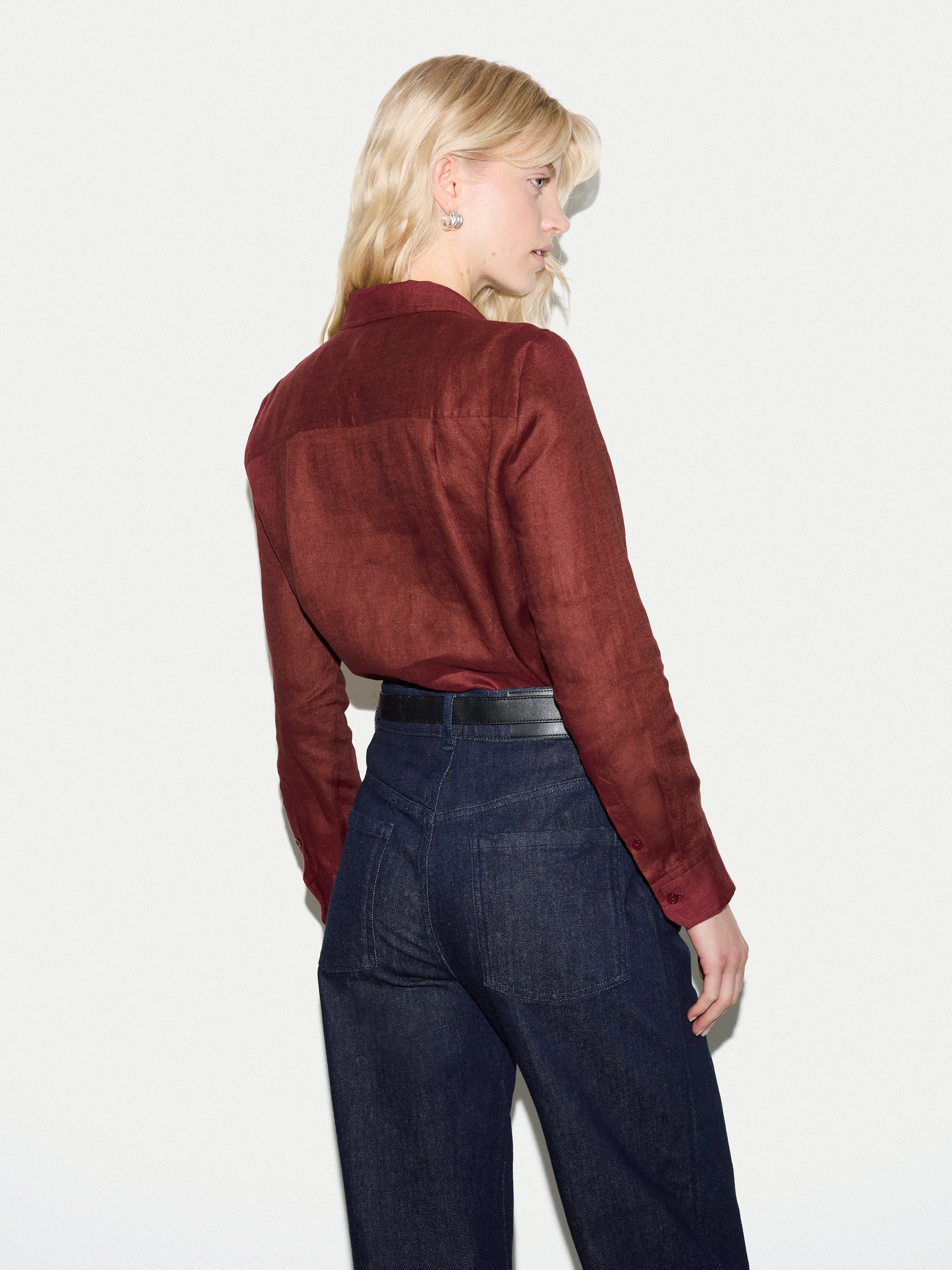 Linen Shirt | Red sold by Jigsaw product image thumbnail 5