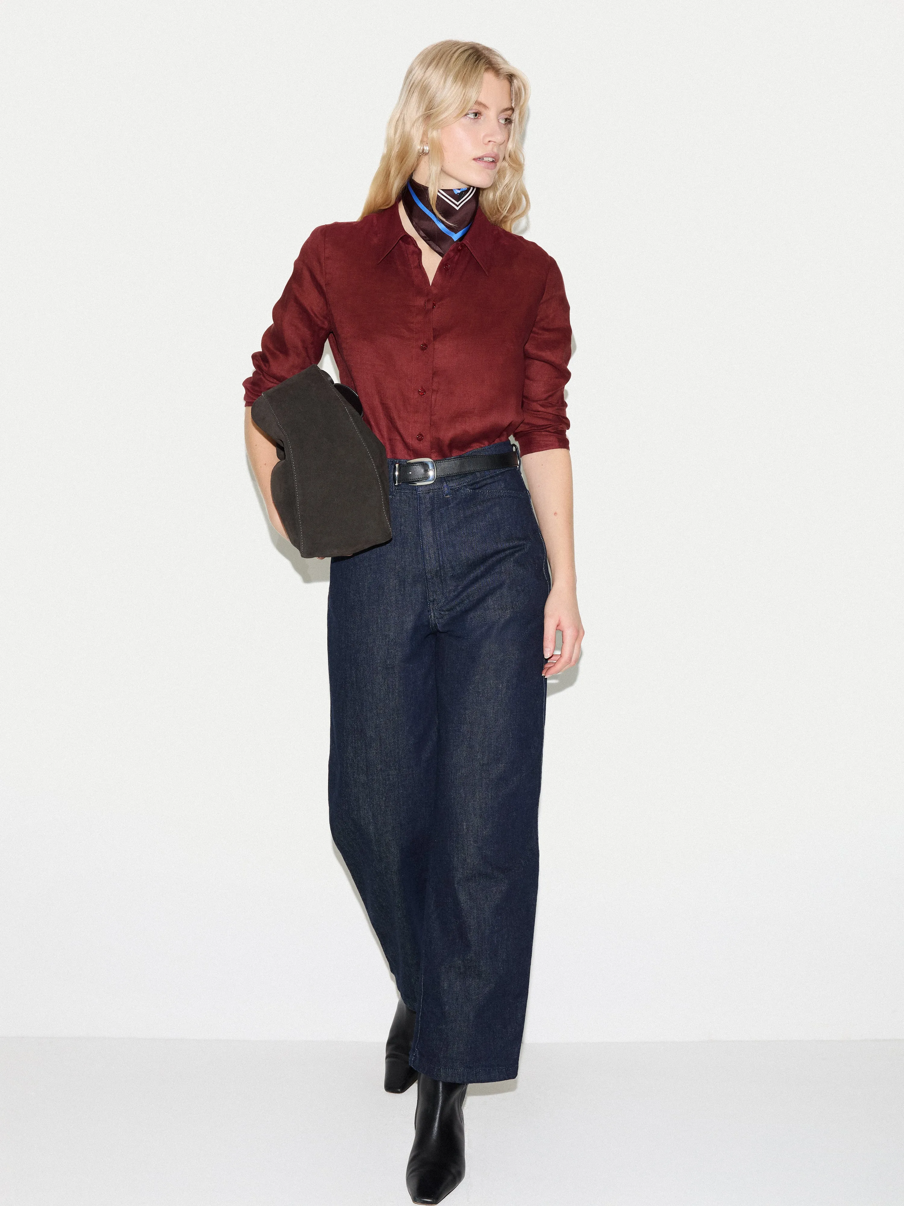 Linen Shirt | Red sold by Jigsaw product image thumbnail 3