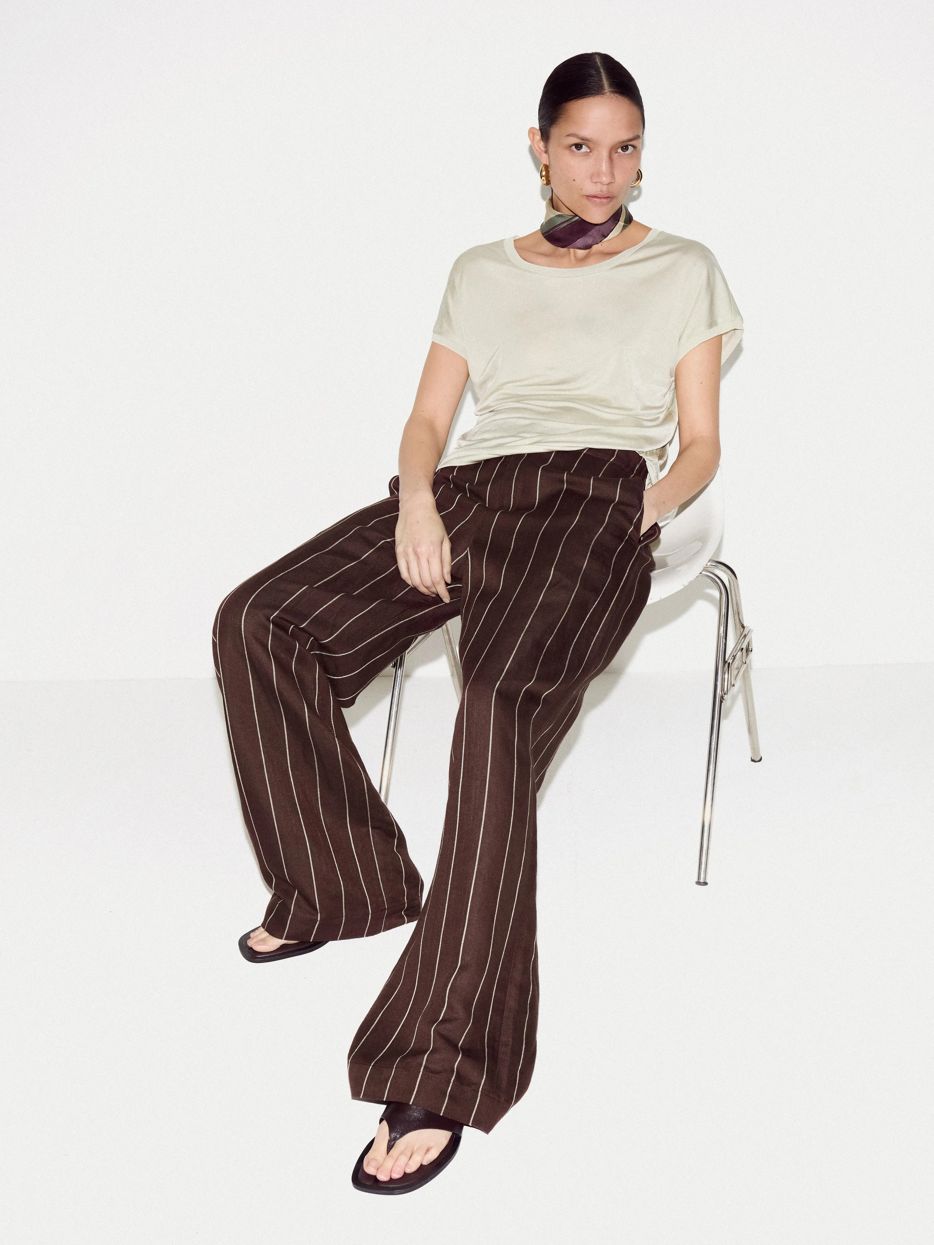 Luxe Slinky Jersey Top | Light Green sold by Jigsaw product image thumbnail 3