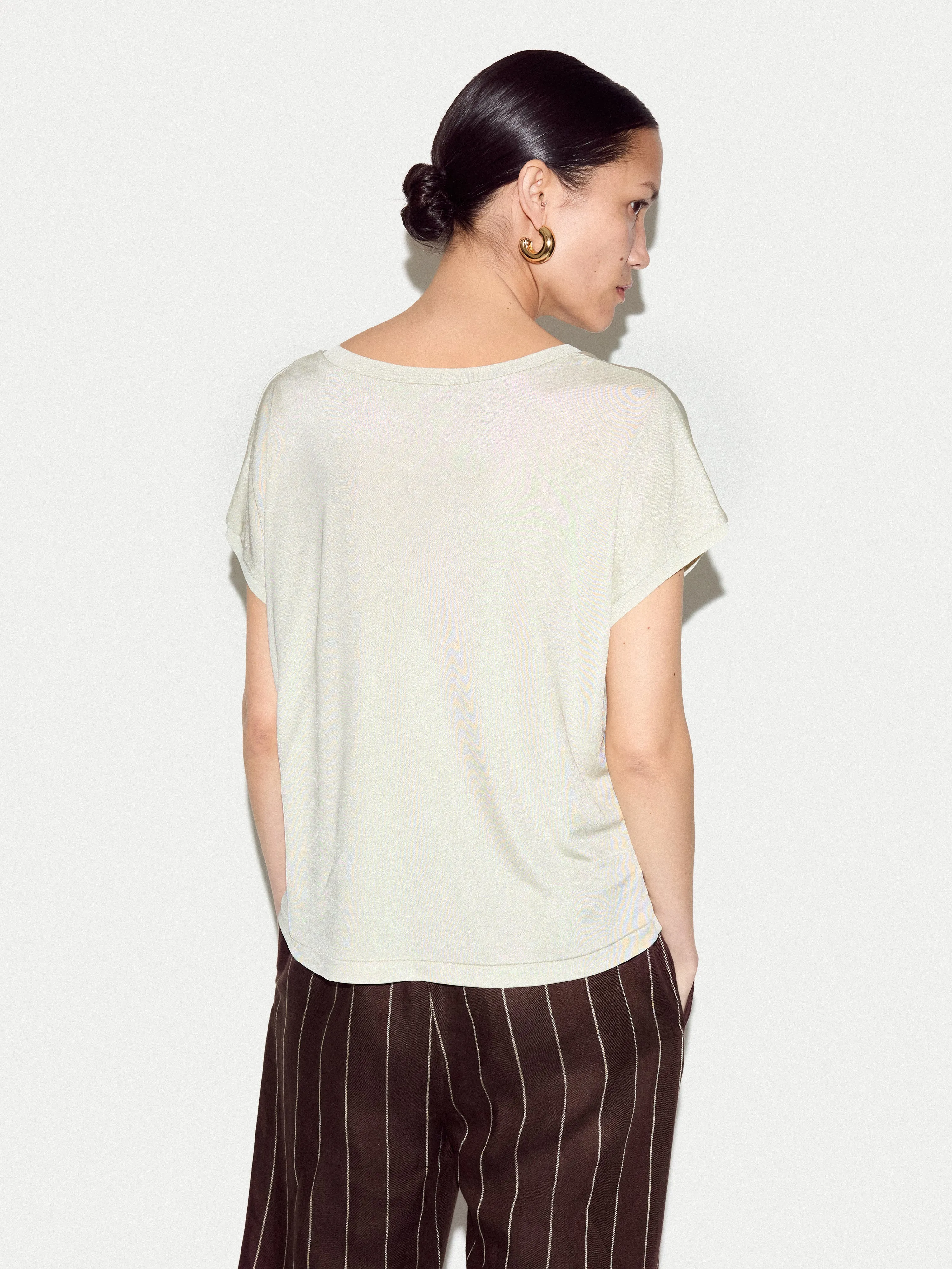 Luxe Slinky Jersey Top | Light Green sold by Jigsaw product image thumbnail 4