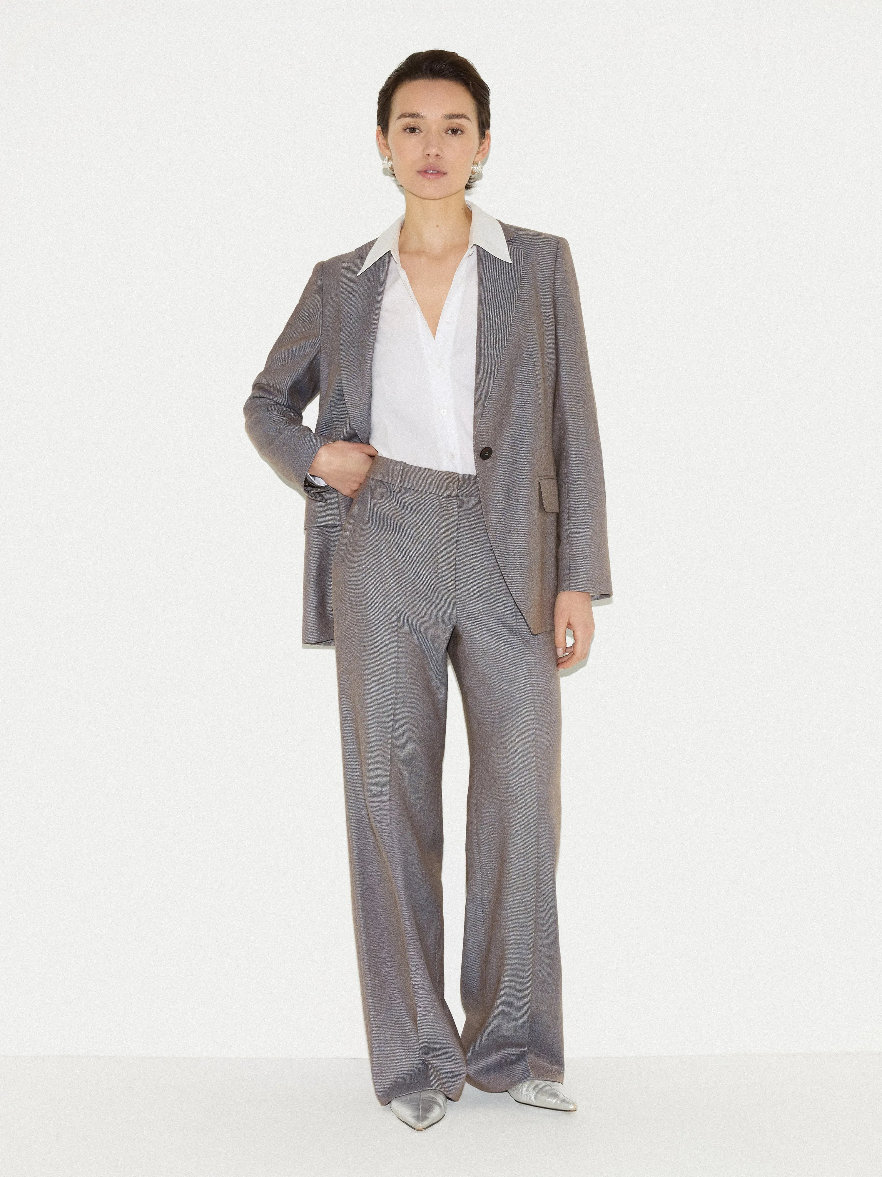 Wool Knox Tailored Blazer | Blue sold by Jigsaw product image thumbnail 5