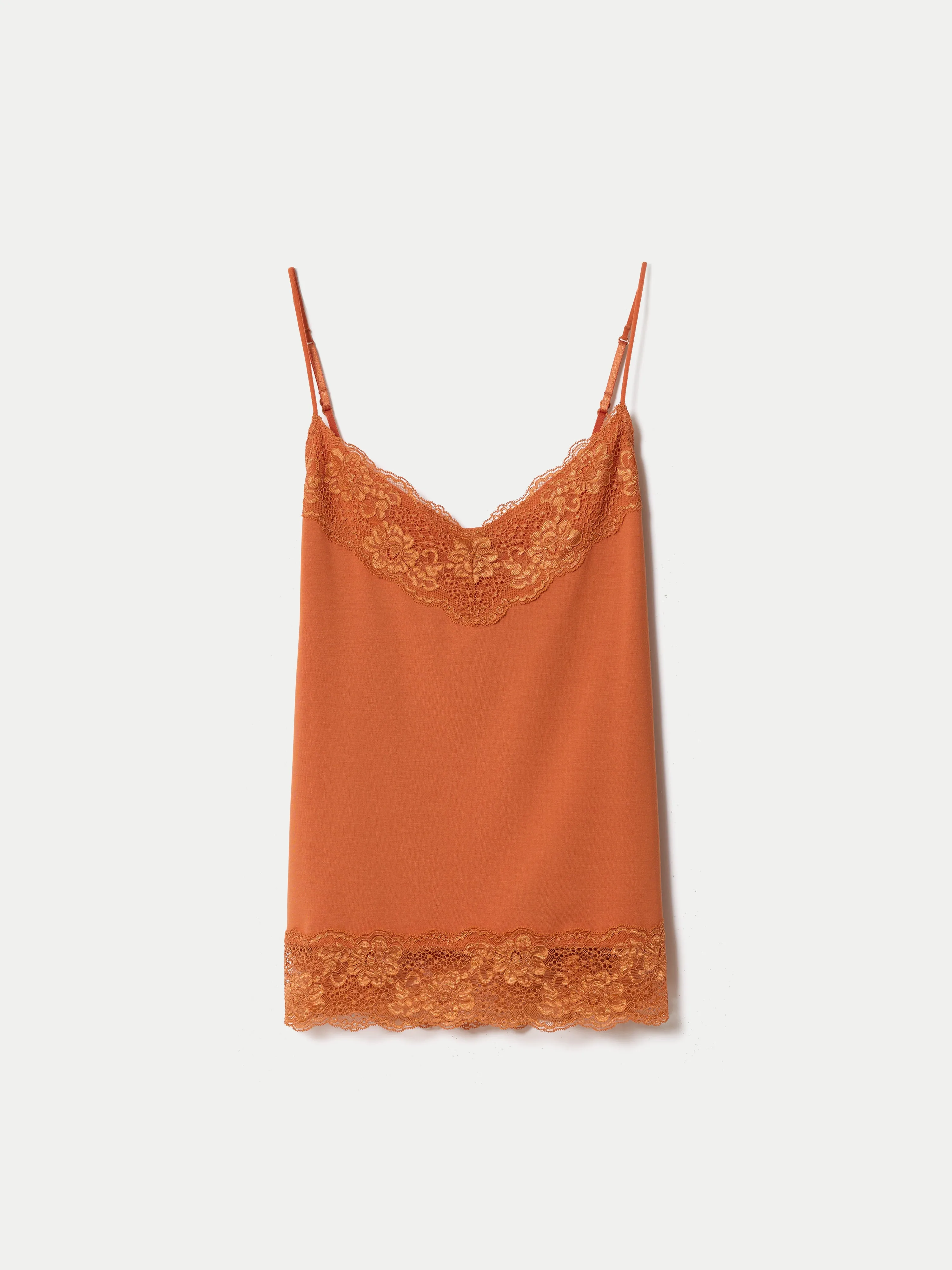 Modal Lace Vest | Orange sold by Jigsaw product image thumbnail 5