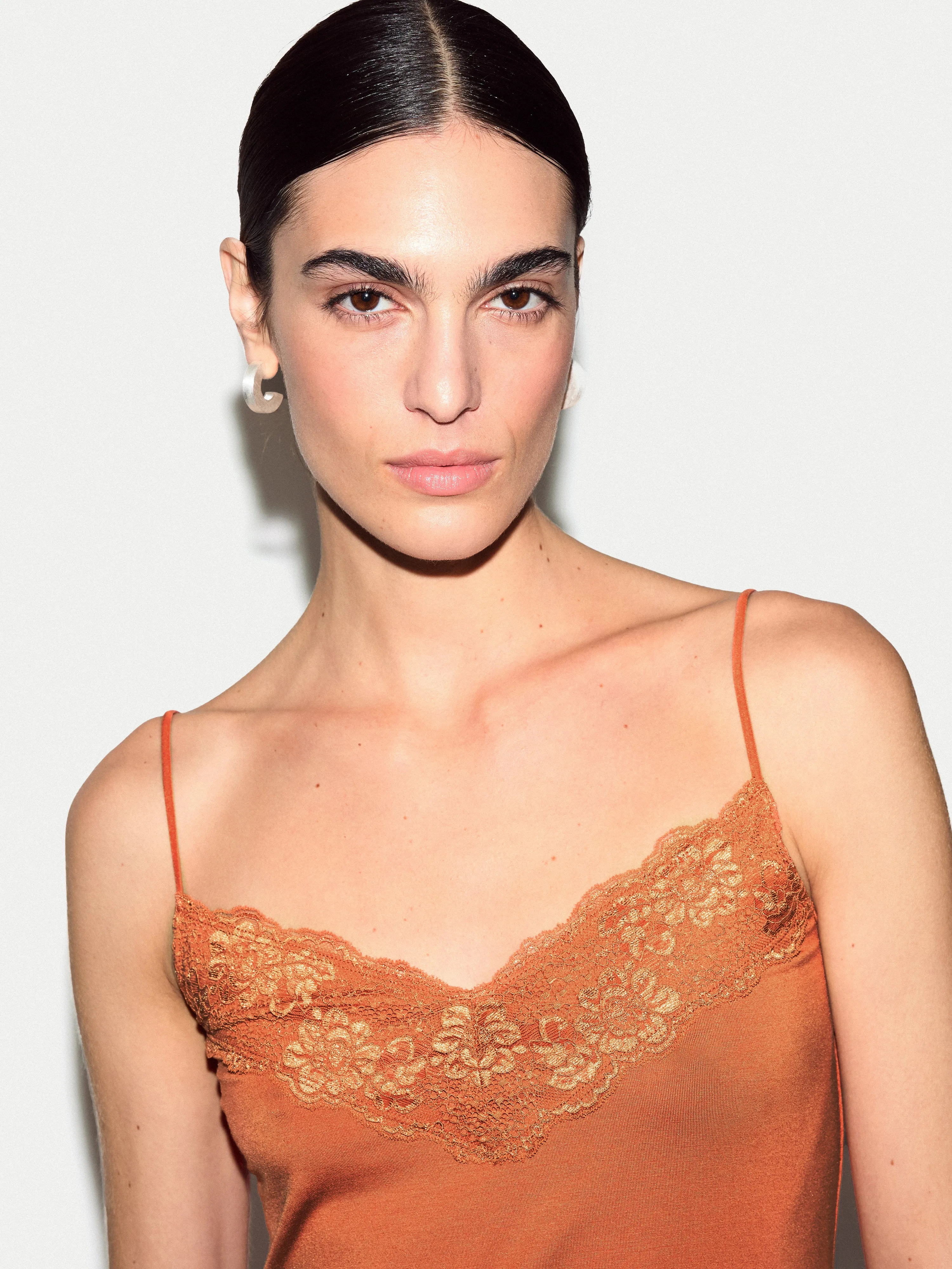 Modal Lace Vest | Orange sold by Jigsaw product image thumbnail 2