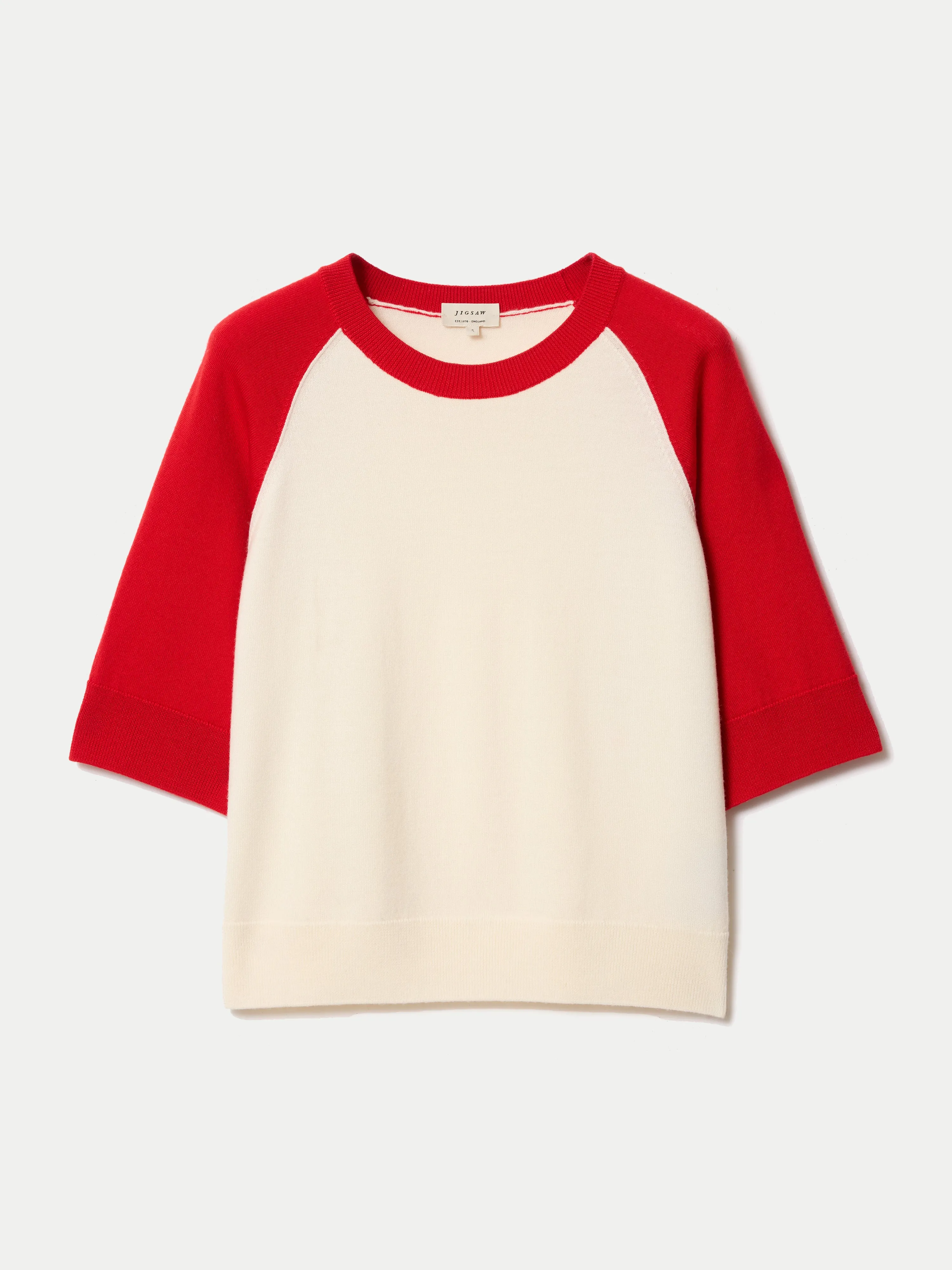 Merino Raglan Short Sleeve Jumper | Red sold by Jigsaw product image thumbnail 5