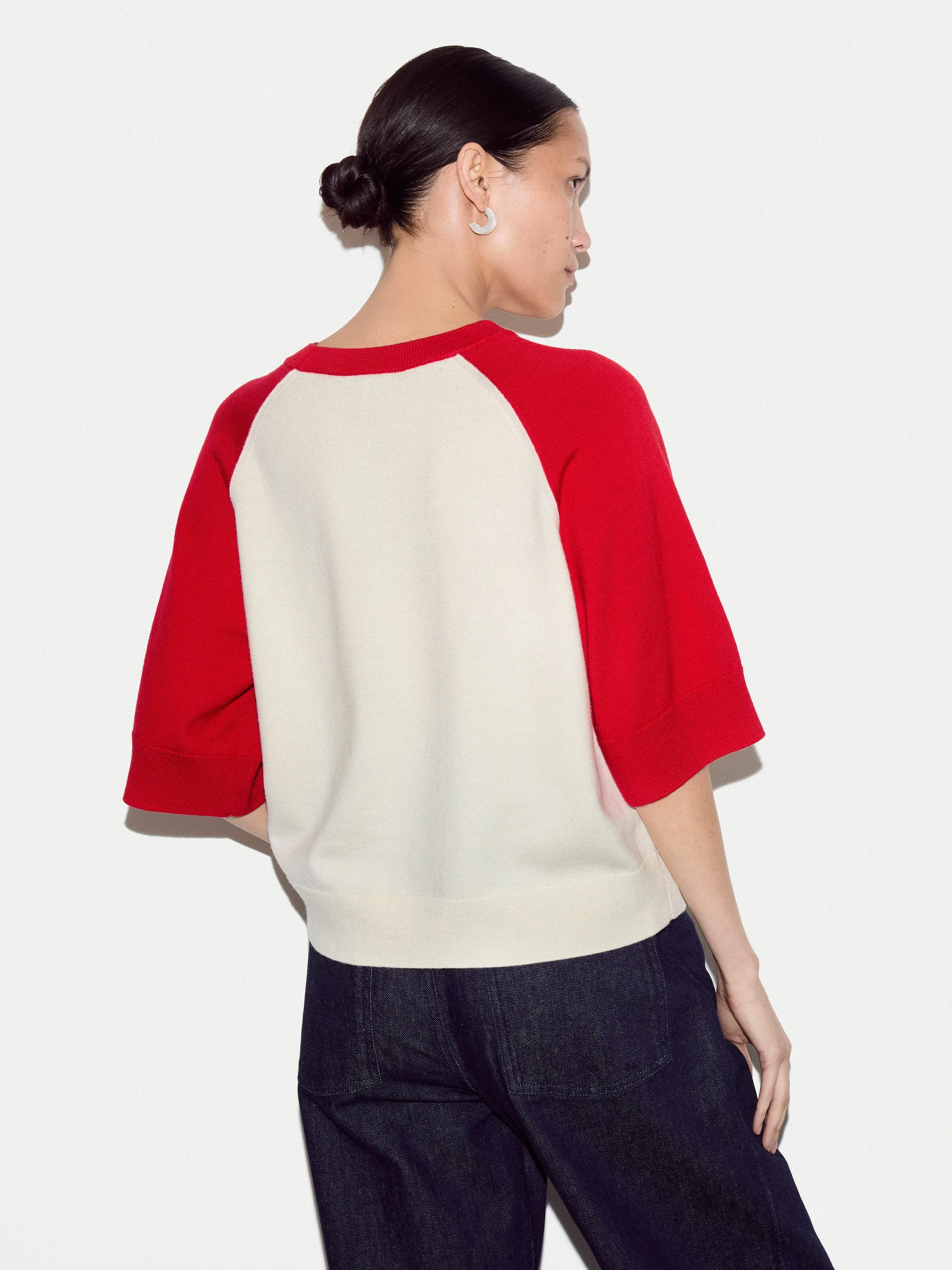 Merino Raglan Short Sleeve Jumper | Red sold by Jigsaw product image thumbnail 4