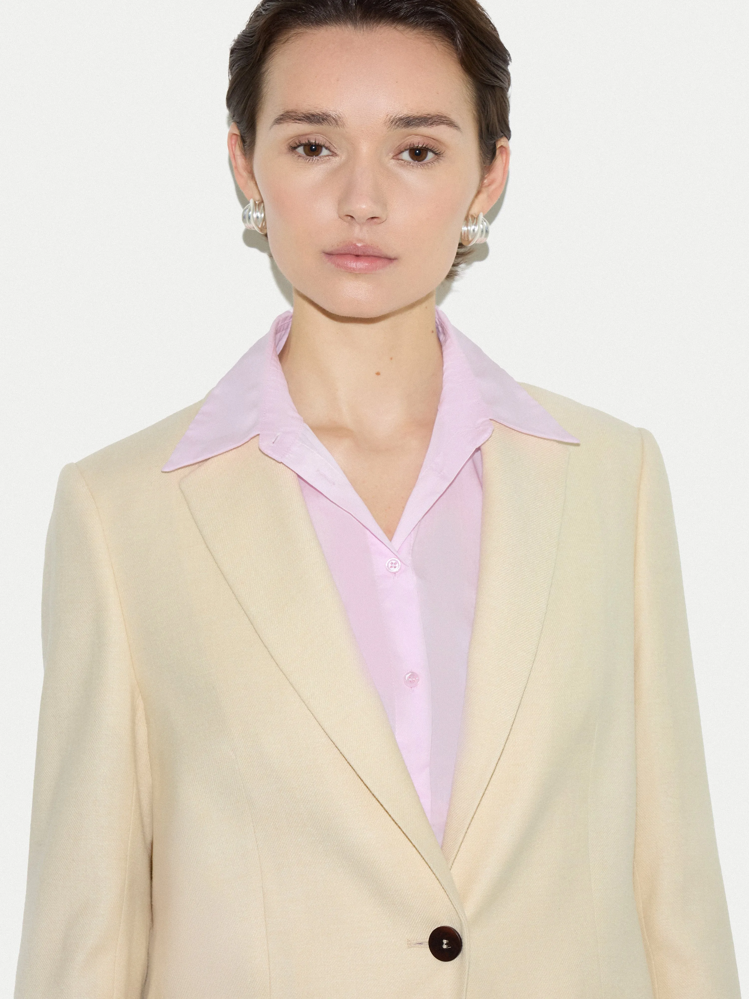 Wool Knox Tailored Blazer | Cream sold by Jigsaw product image thumbnail 2