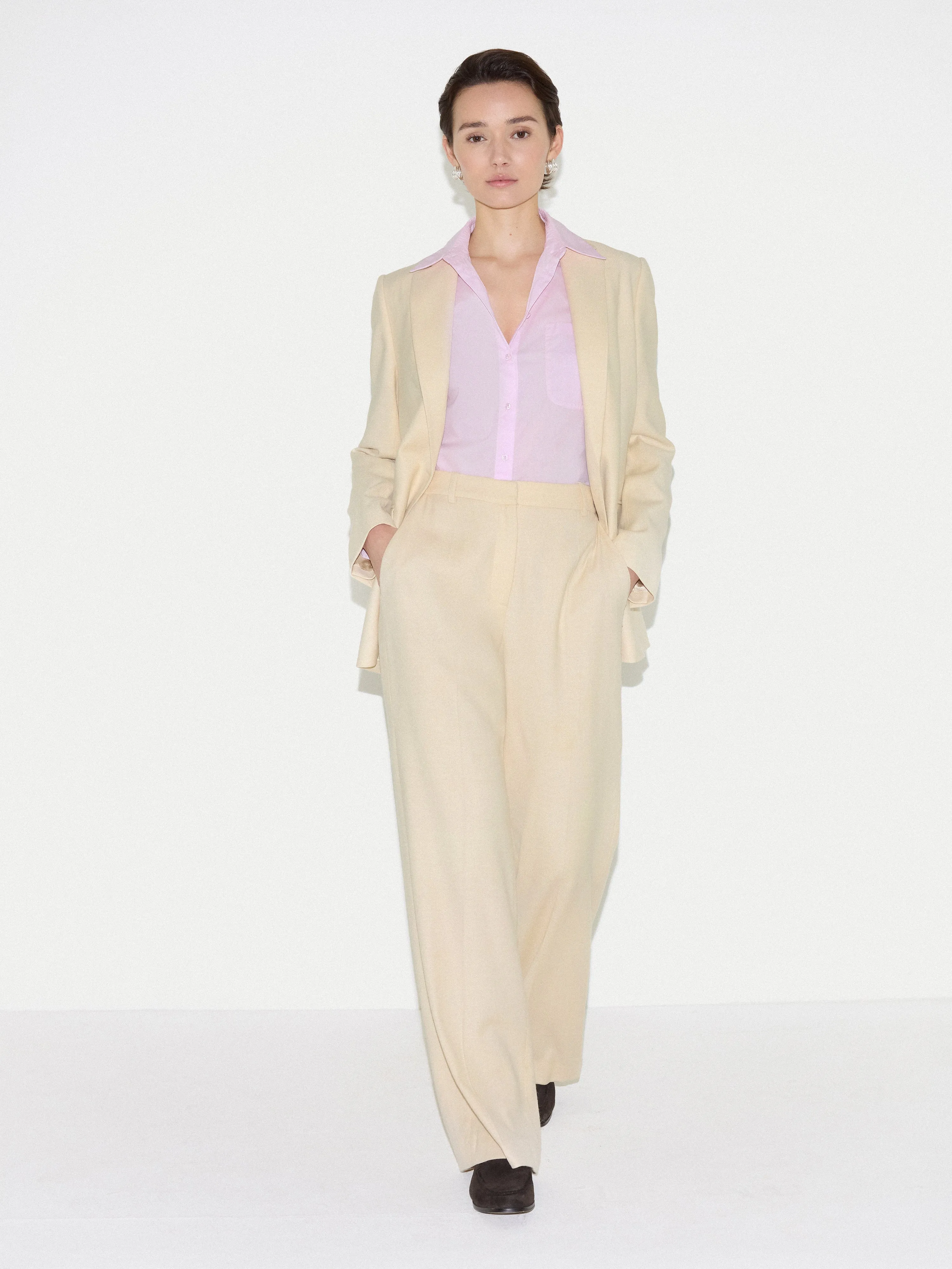 Wool Knox Tailored Blazer | Cream sold by Jigsaw product image thumbnail 3