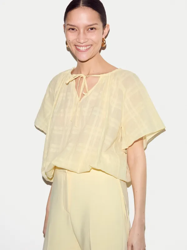 Drawstring Detailed Top | Yellow made by Jigsaw