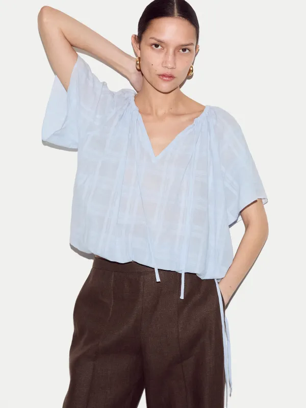 Drawstring Detailed Top | Blue sold by Jigsaw