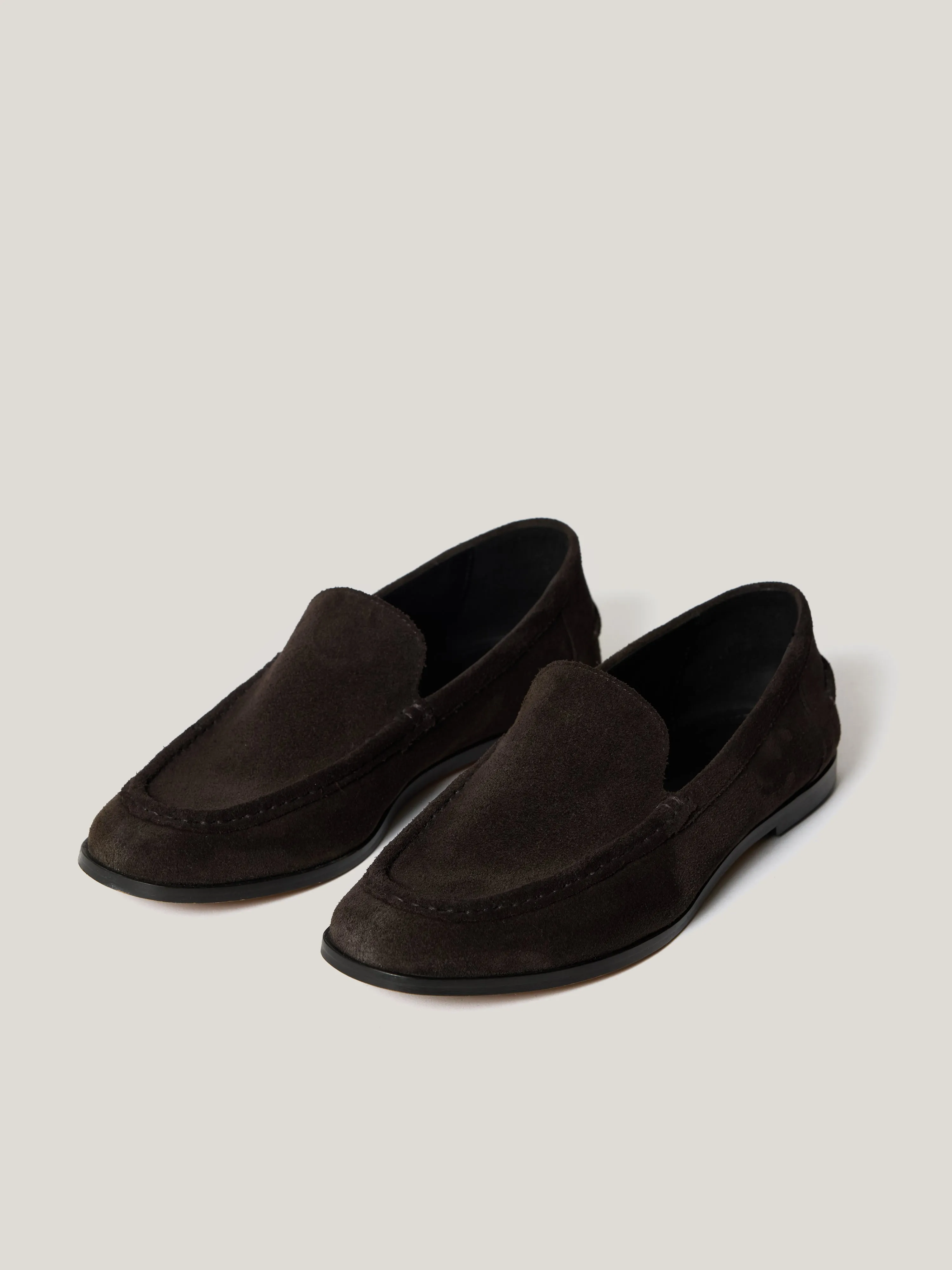 Soft Suede Moccasin Loafer | Chocolate sold by Jigsaw product image thumbnail 3