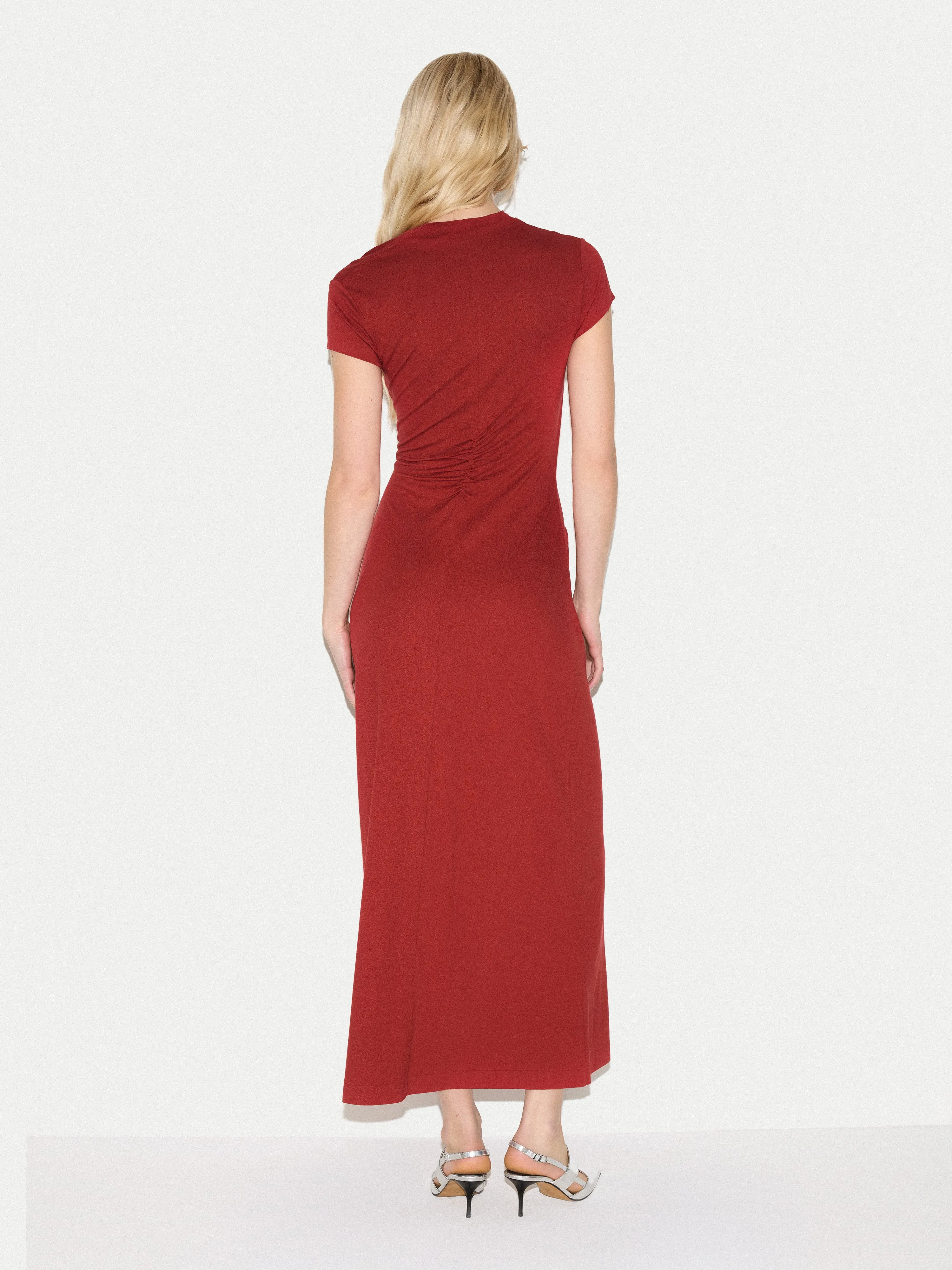 Cap Sleeve Drape Dress | Red sold by Jigsaw product image thumbnail 4