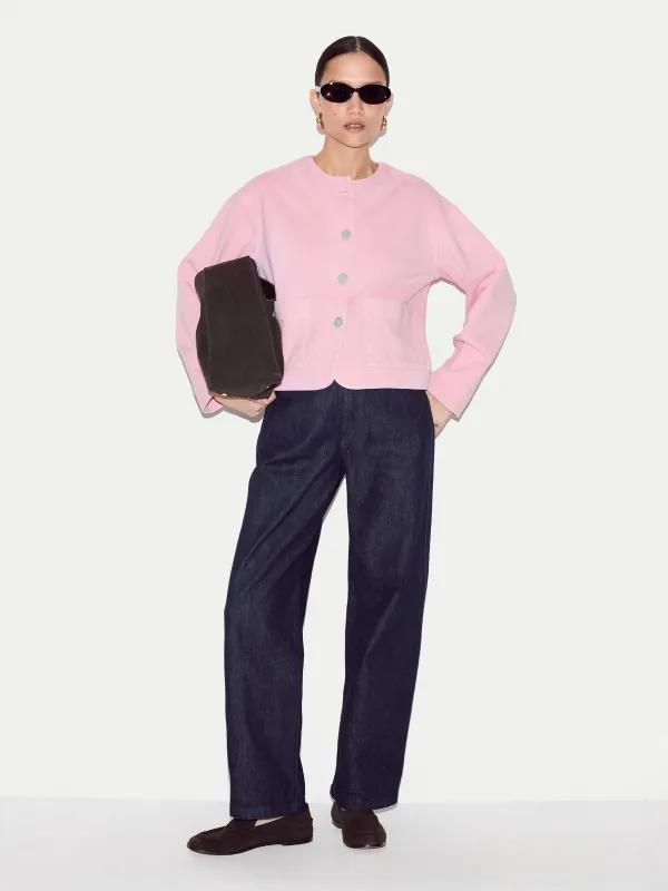 Washed Heavy Jersey Jacket | Pink sold by Jigsaw