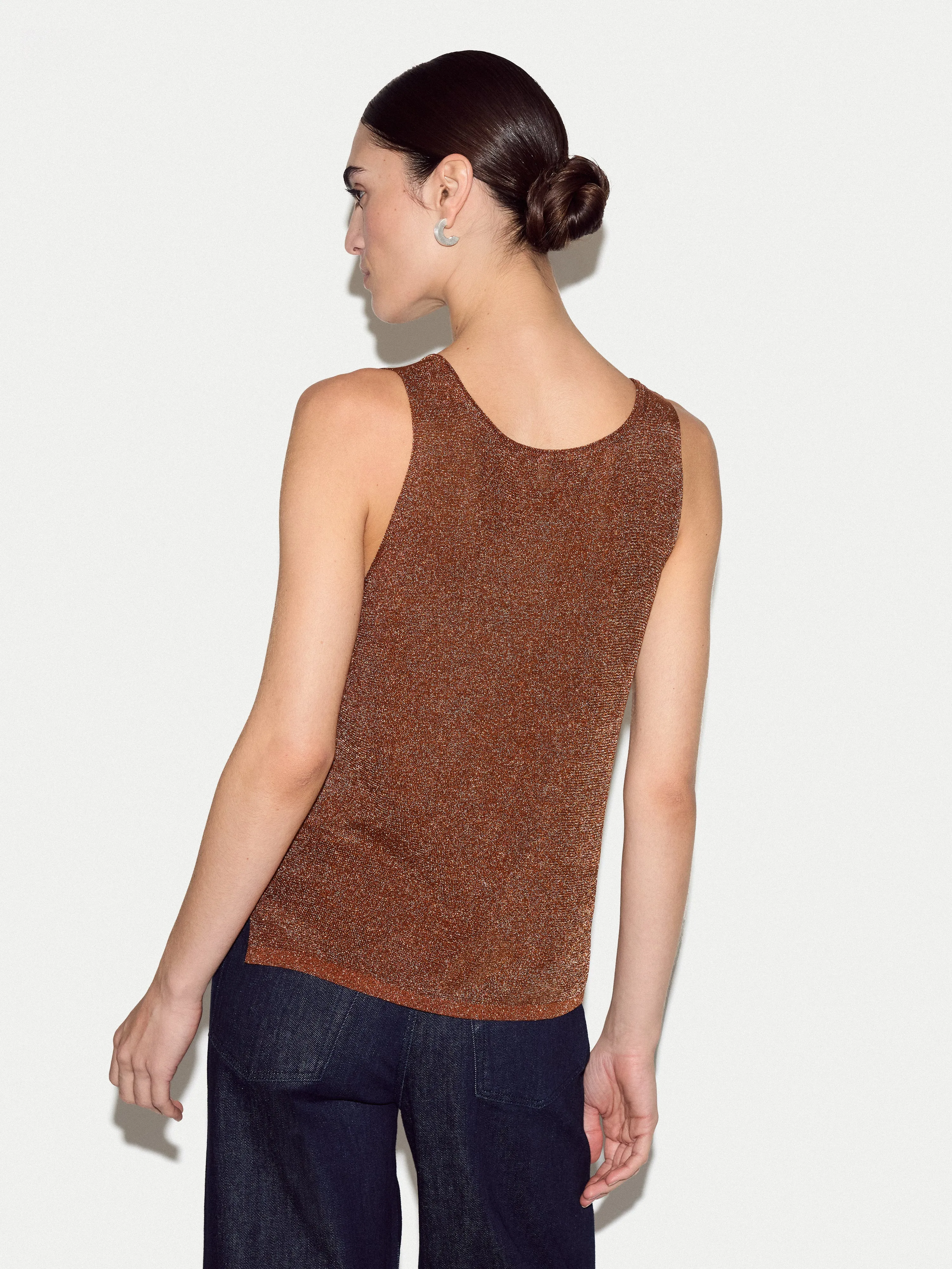 Metallic Scoop Tank | Bronze sold by Jigsaw product image thumbnail 5