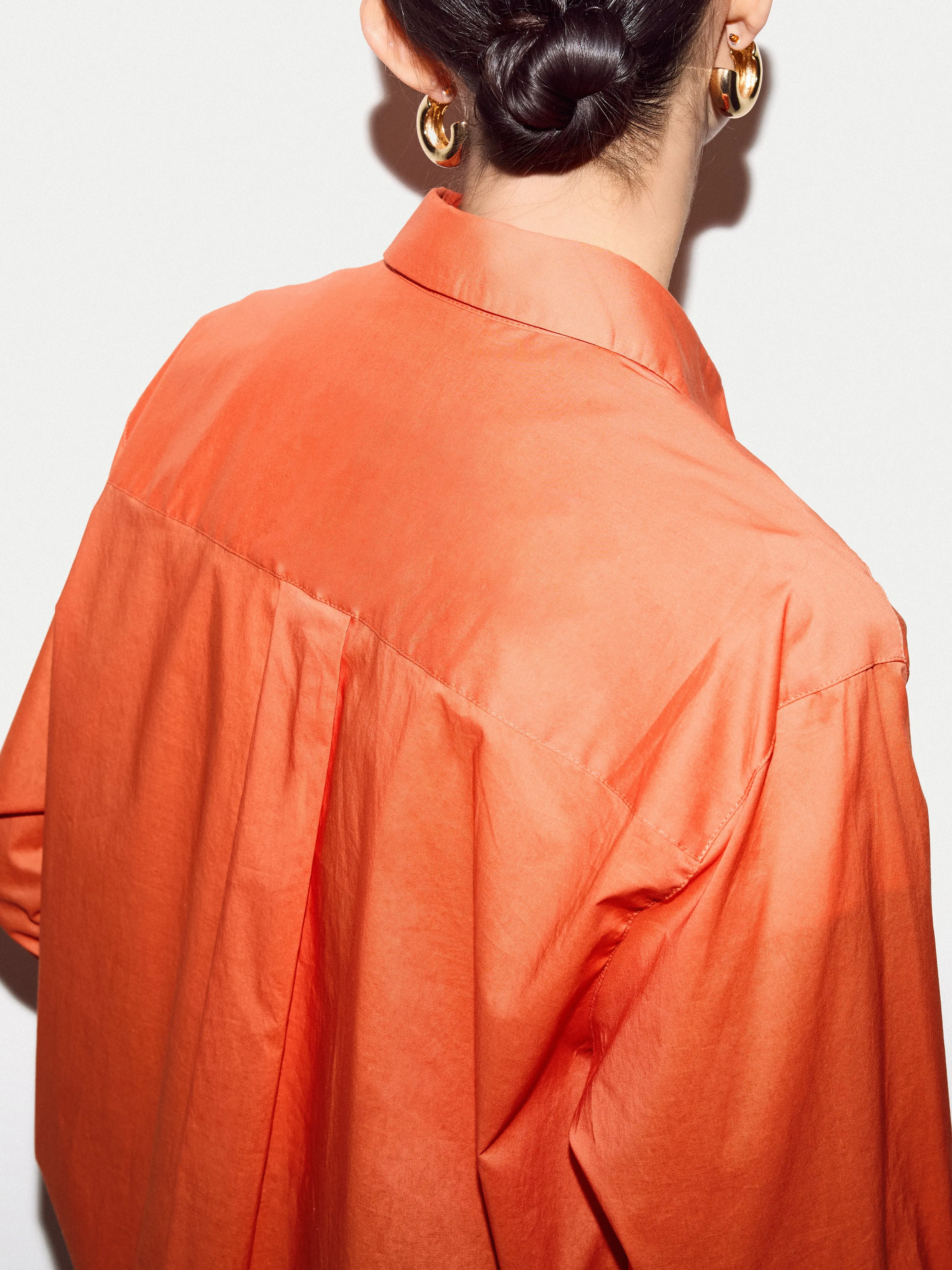 Cotton Voile Relaxed Shirt | Orange sold by Jigsaw product image thumbnail 4