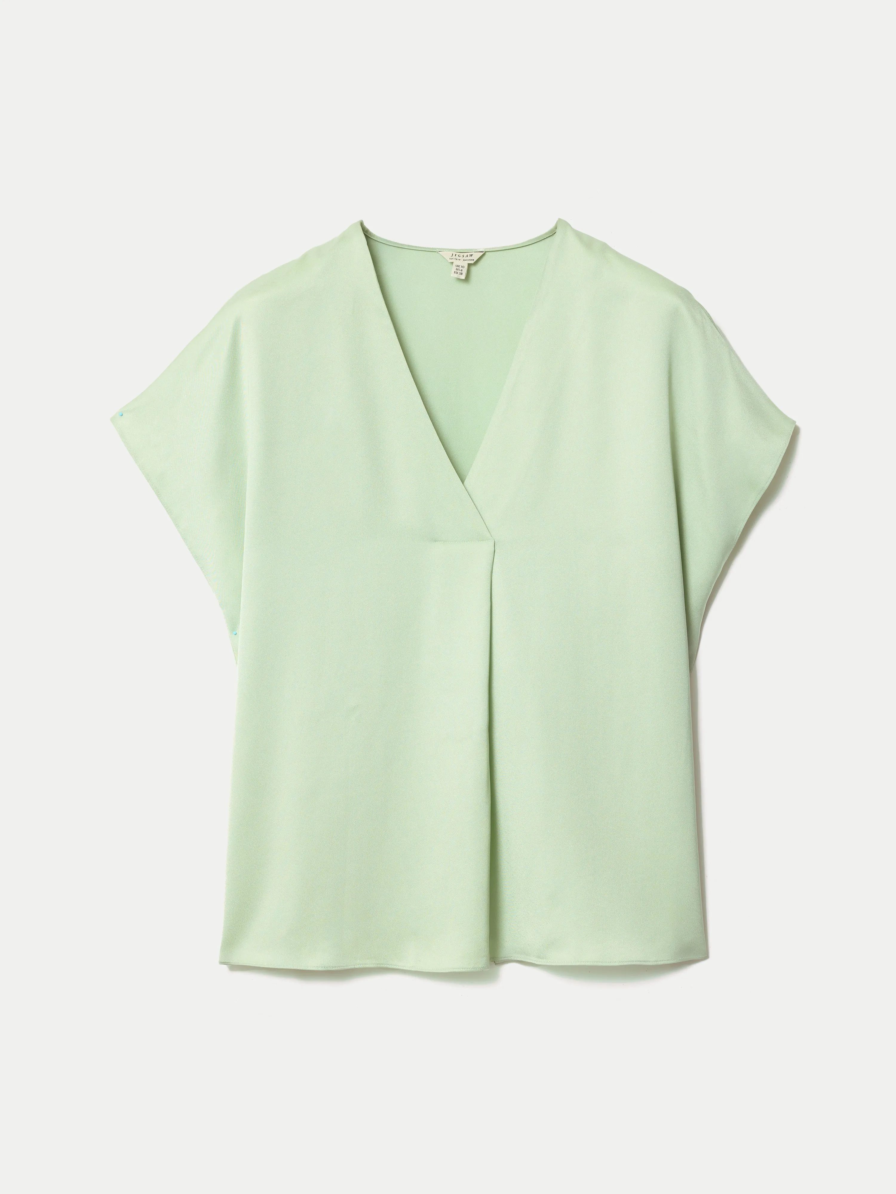 Cap Sleeve Satin Top | Pale Green sold by Jigsaw product image thumbnail 5