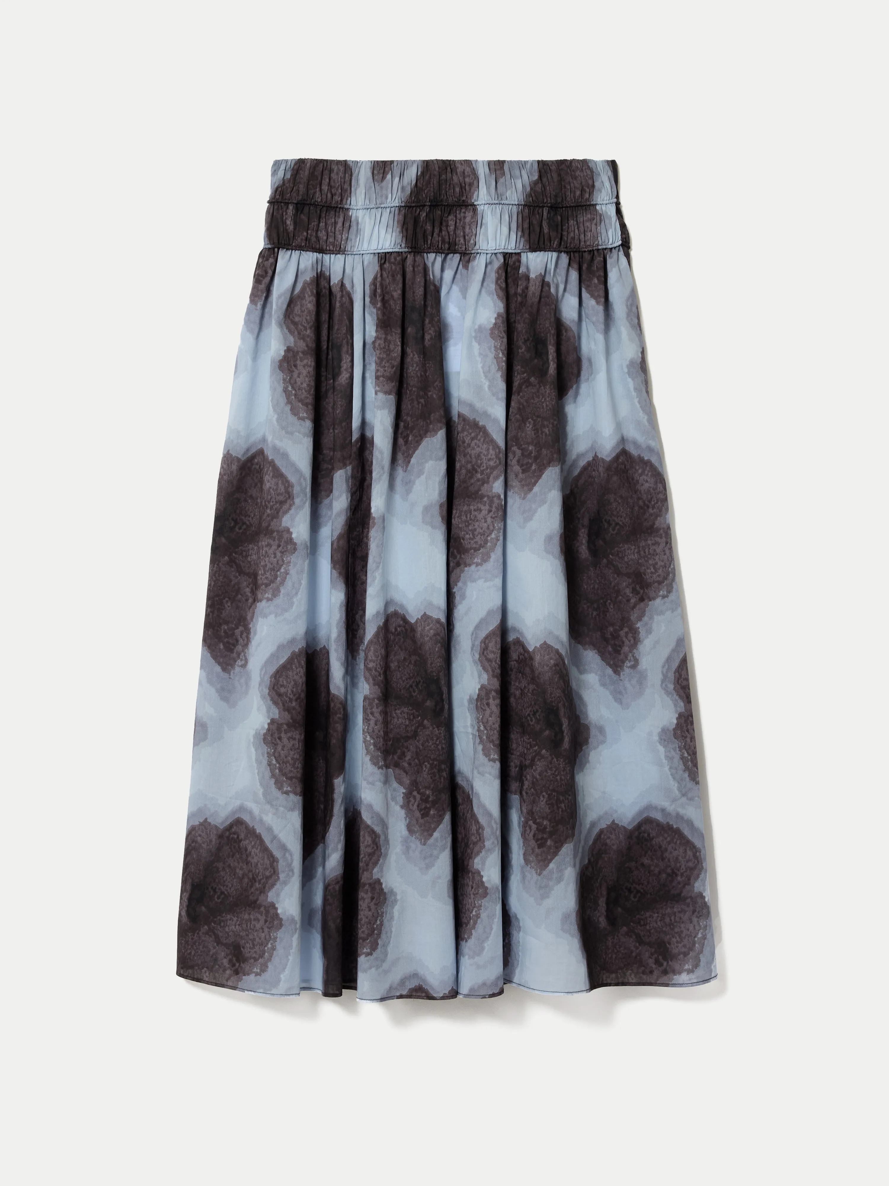 Tiger Orchid Ruched Skirt | Blue sold by Jigsaw product image thumbnail 5