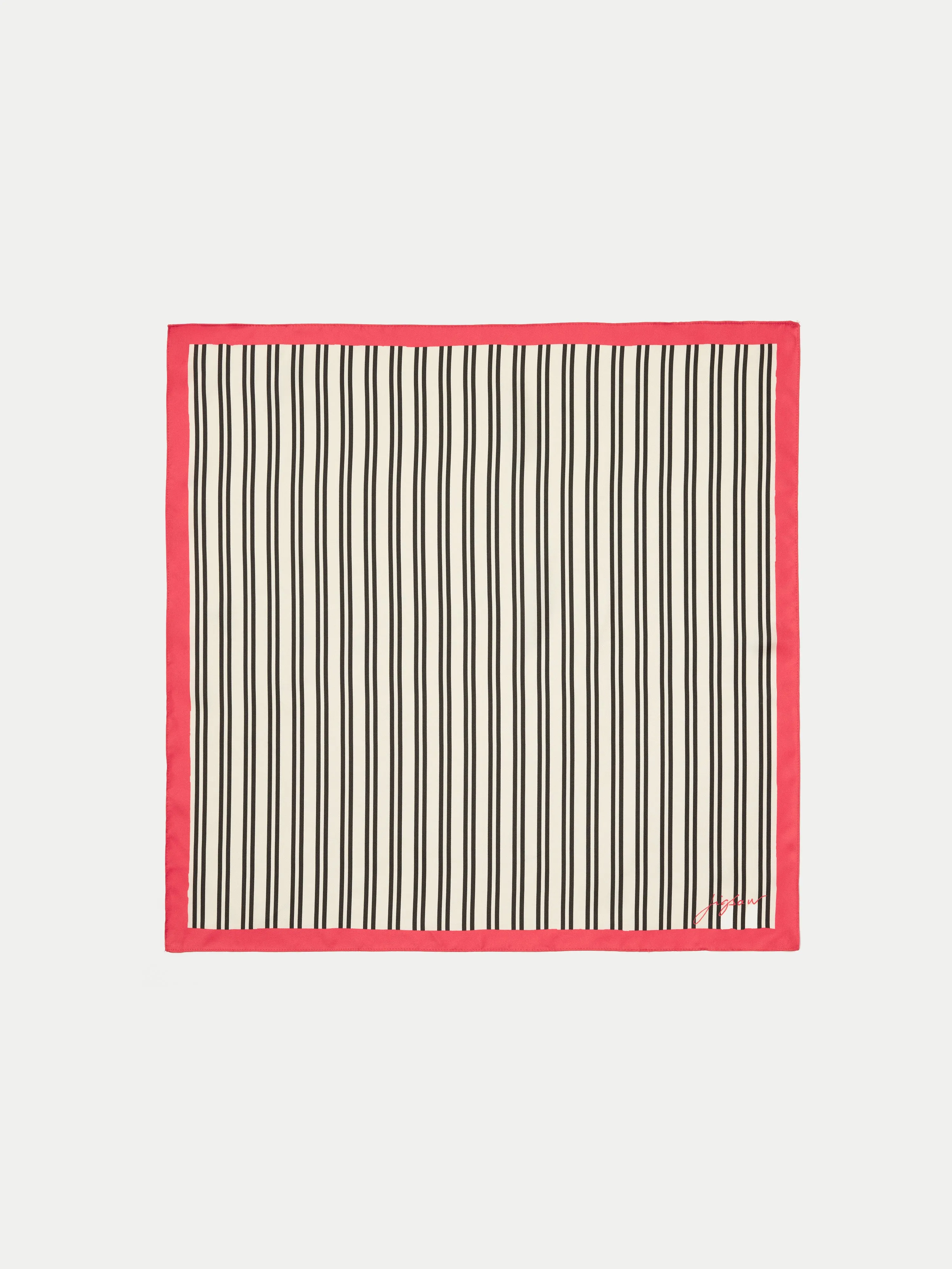 Stripe Silk Twill Scarf | Ivory sold by Jigsaw product image thumbnail 4