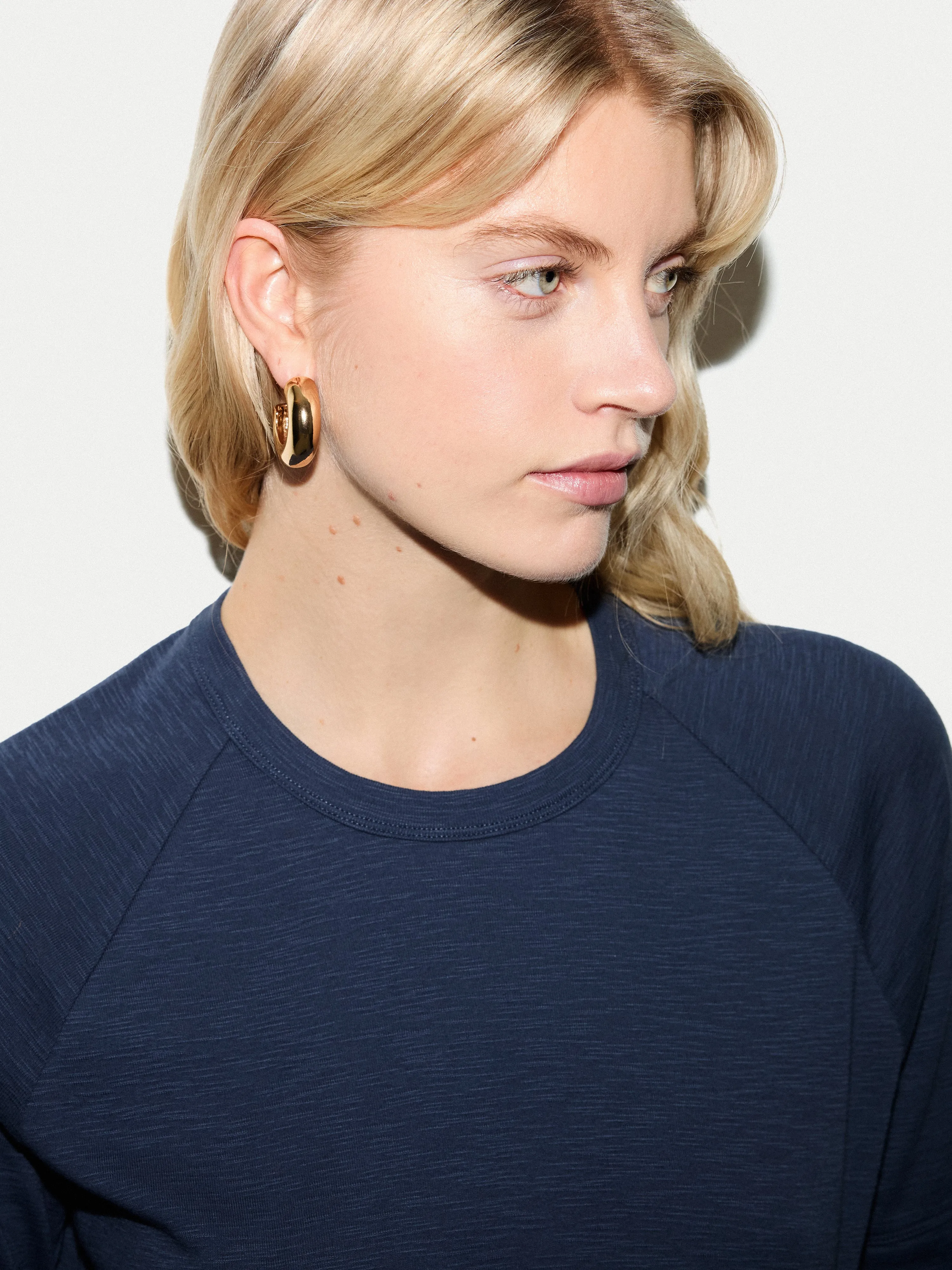 Cotton Luxe Raglan Short Sleeve T-shirt | Blue sold by Jigsaw product image thumbnail 2