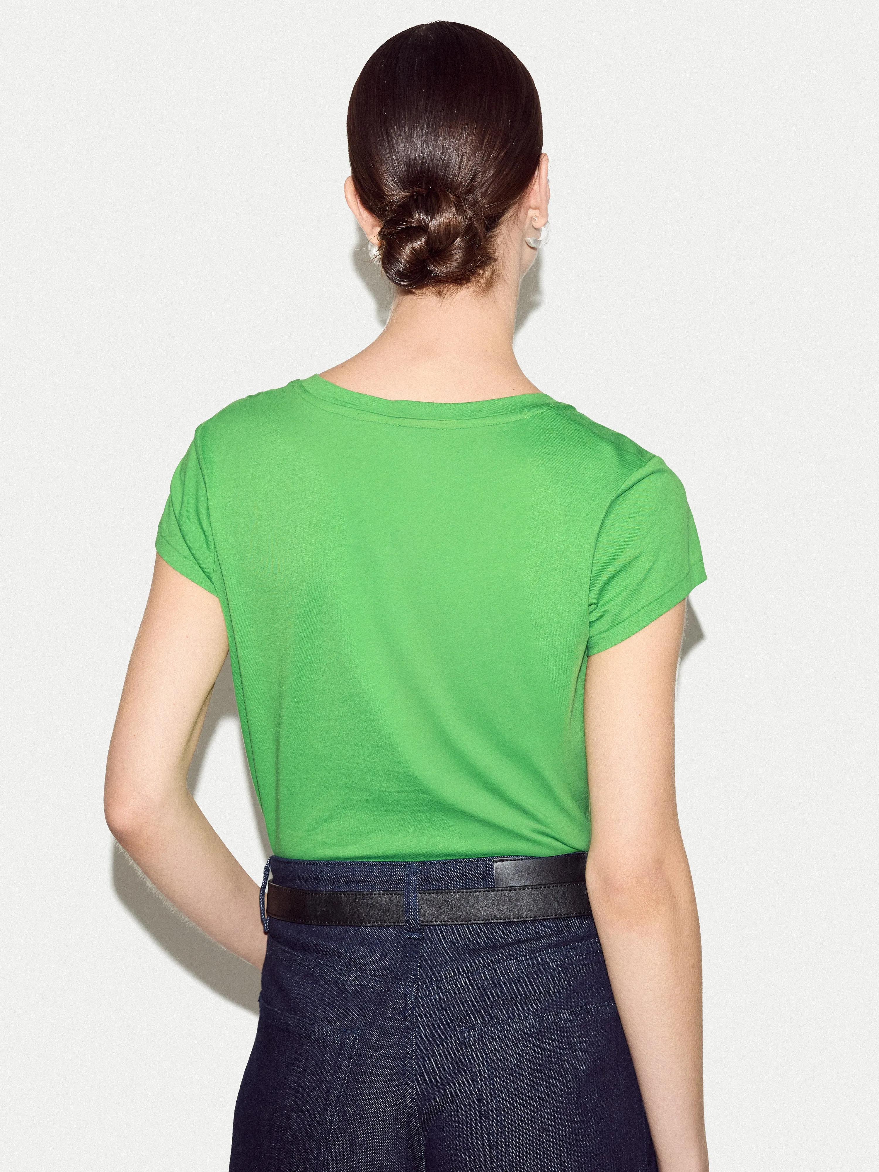 Supima Cotton Scoop Neck T-shirt | Bamboo sold by Jigsaw product image thumbnail 4