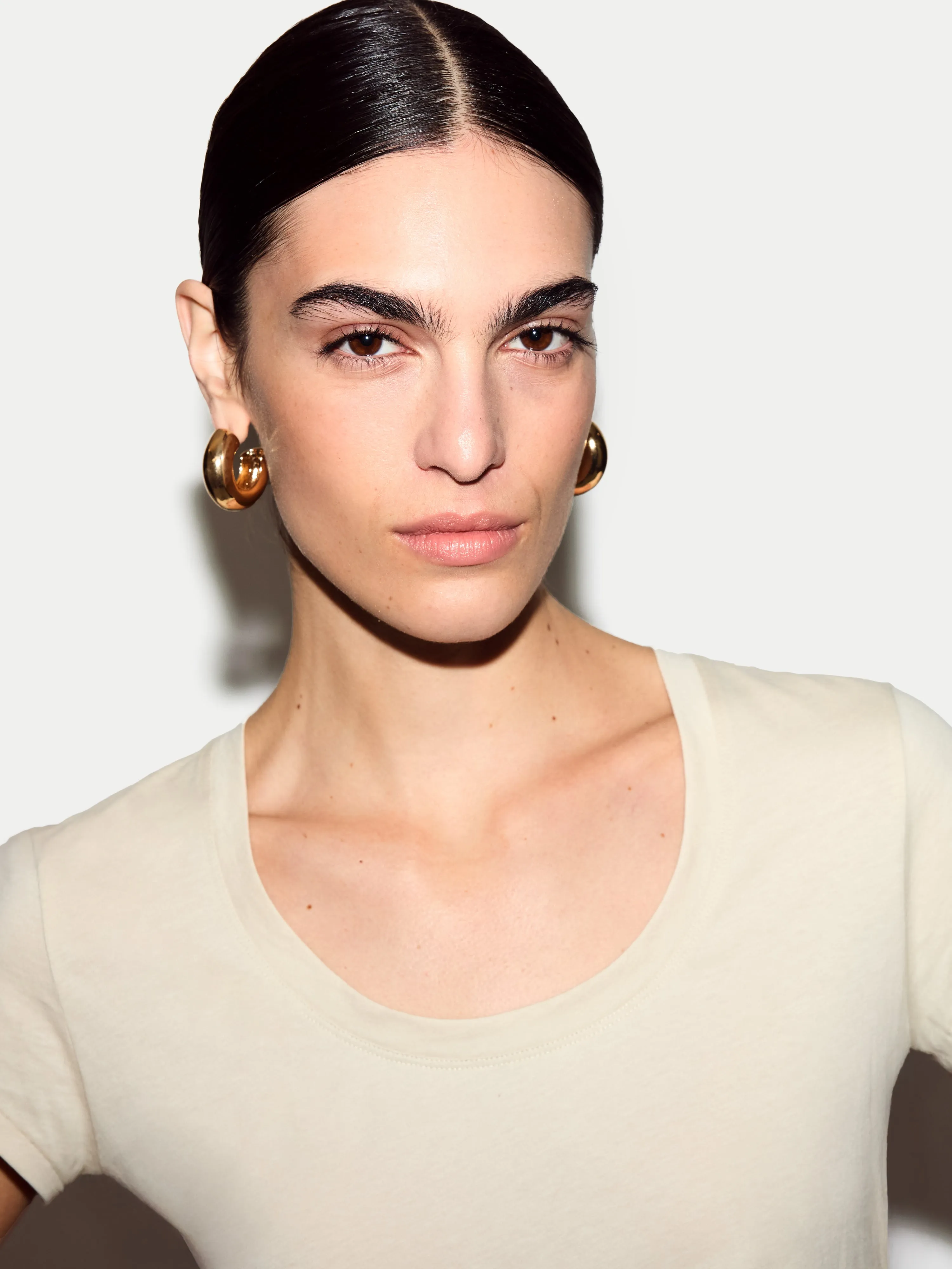 Supima Cotton Scoop Neck T-shirt | Beige sold by Jigsaw product image thumbnail 2