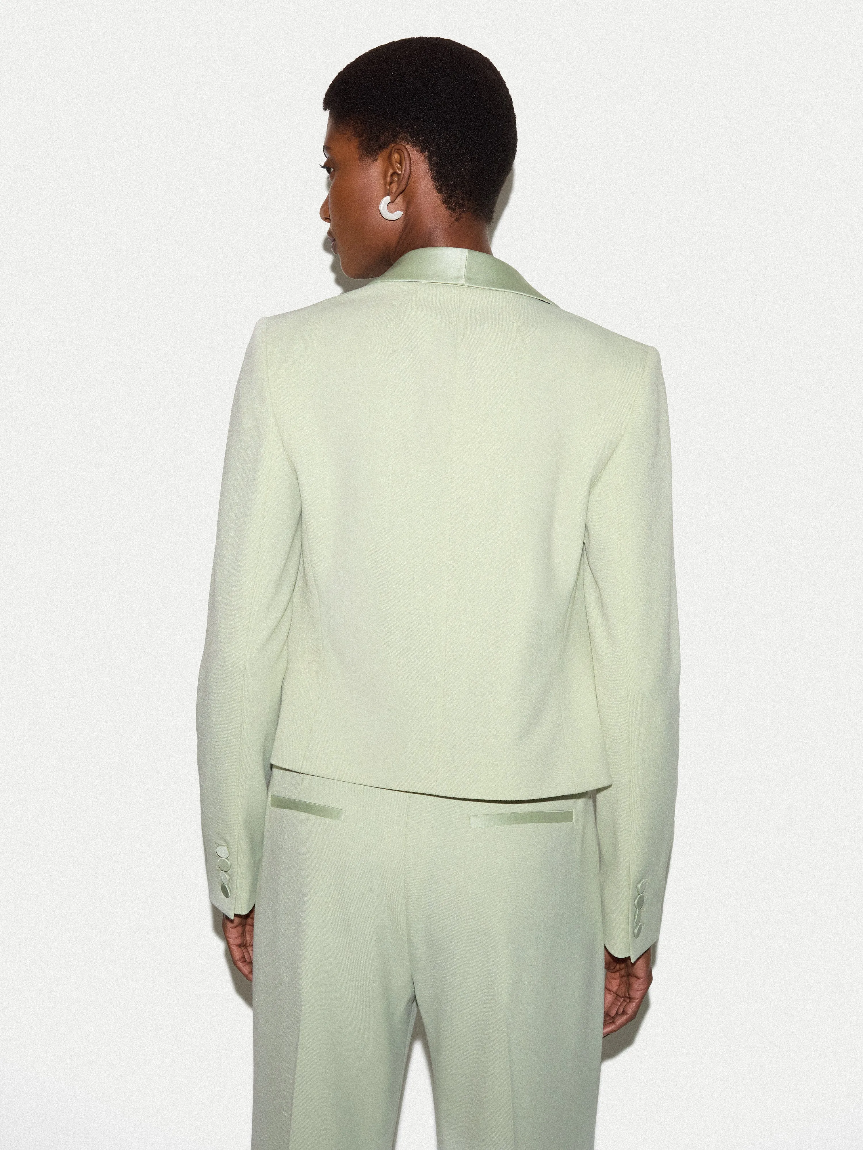 Shawl Lapel Tuxedo Jacket | Green sold by Jigsaw product image thumbnail 4