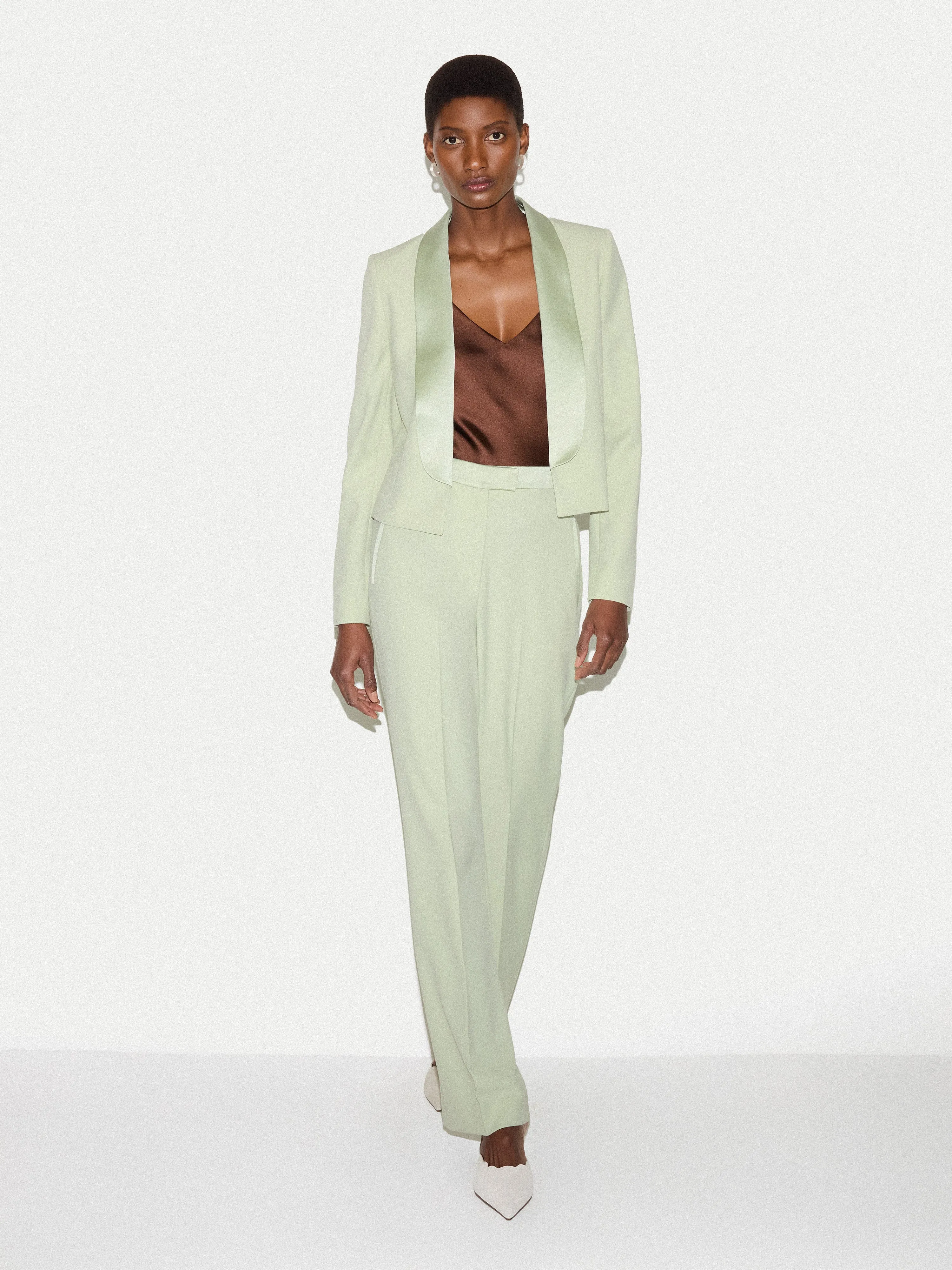 Shawl Lapel Tuxedo Jacket | Green sold by Jigsaw product image thumbnail 2