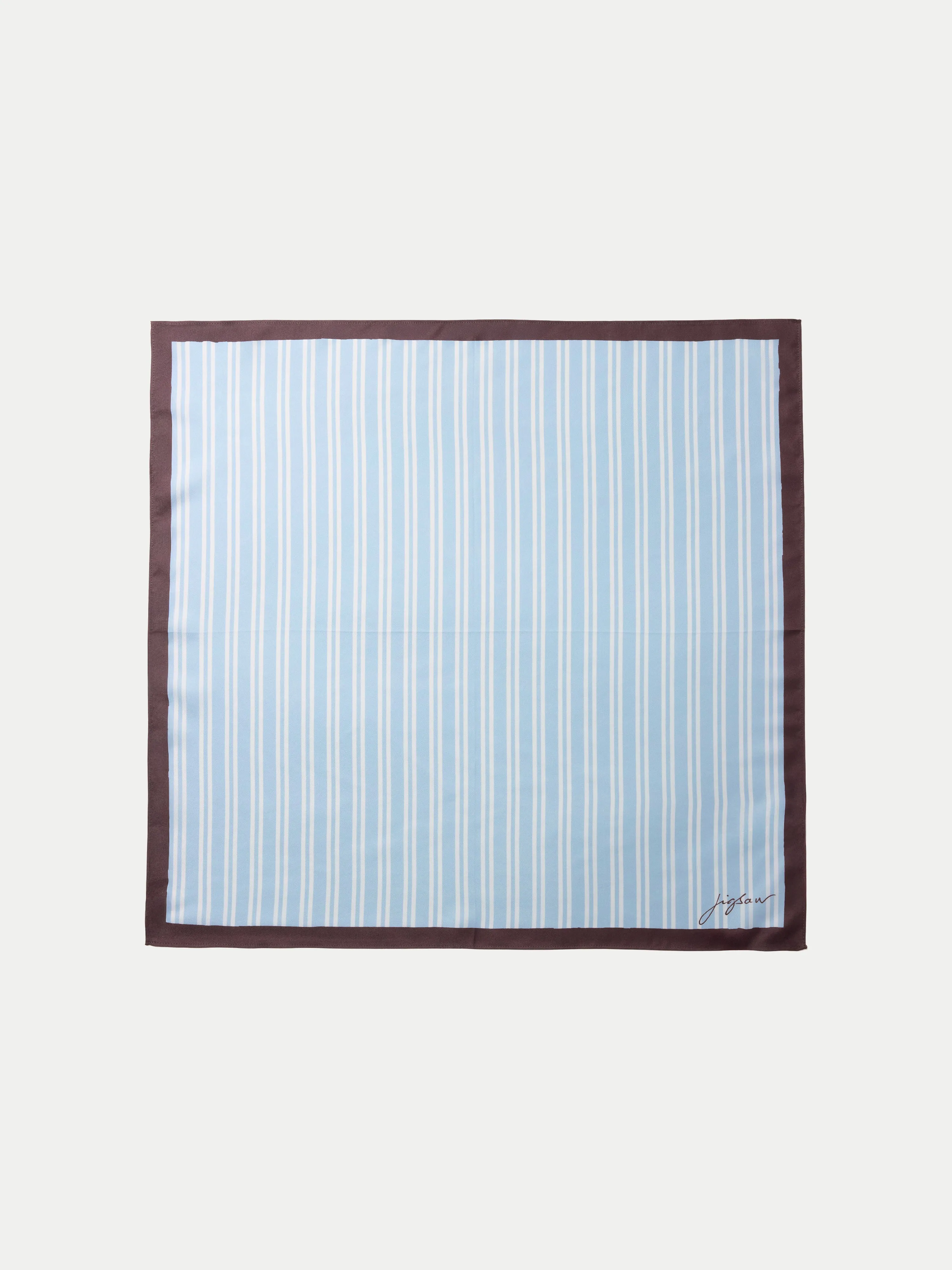 Stripe Silk Twill Scarf | Blue sold by Jigsaw product image thumbnail 3