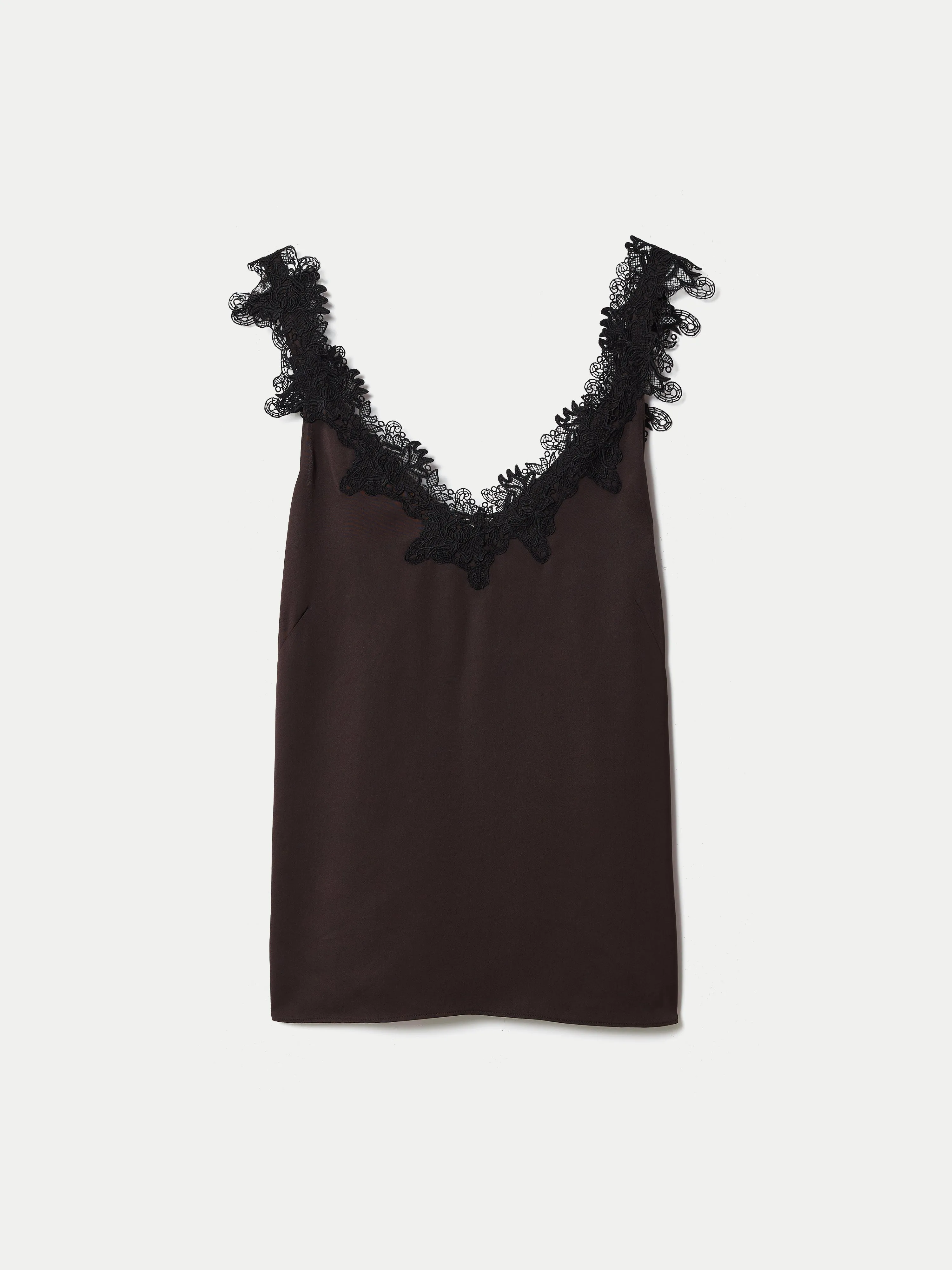 Satin Lace Detail Cami | Brown sold by Jigsaw product image thumbnail 5