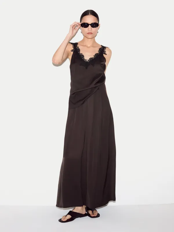 Satin Pleated Trouser | Brown made by Jigsaw