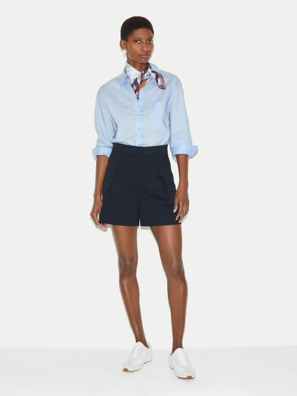 Cotton Pleat Front Chino Short | Navy made by Jigsaw