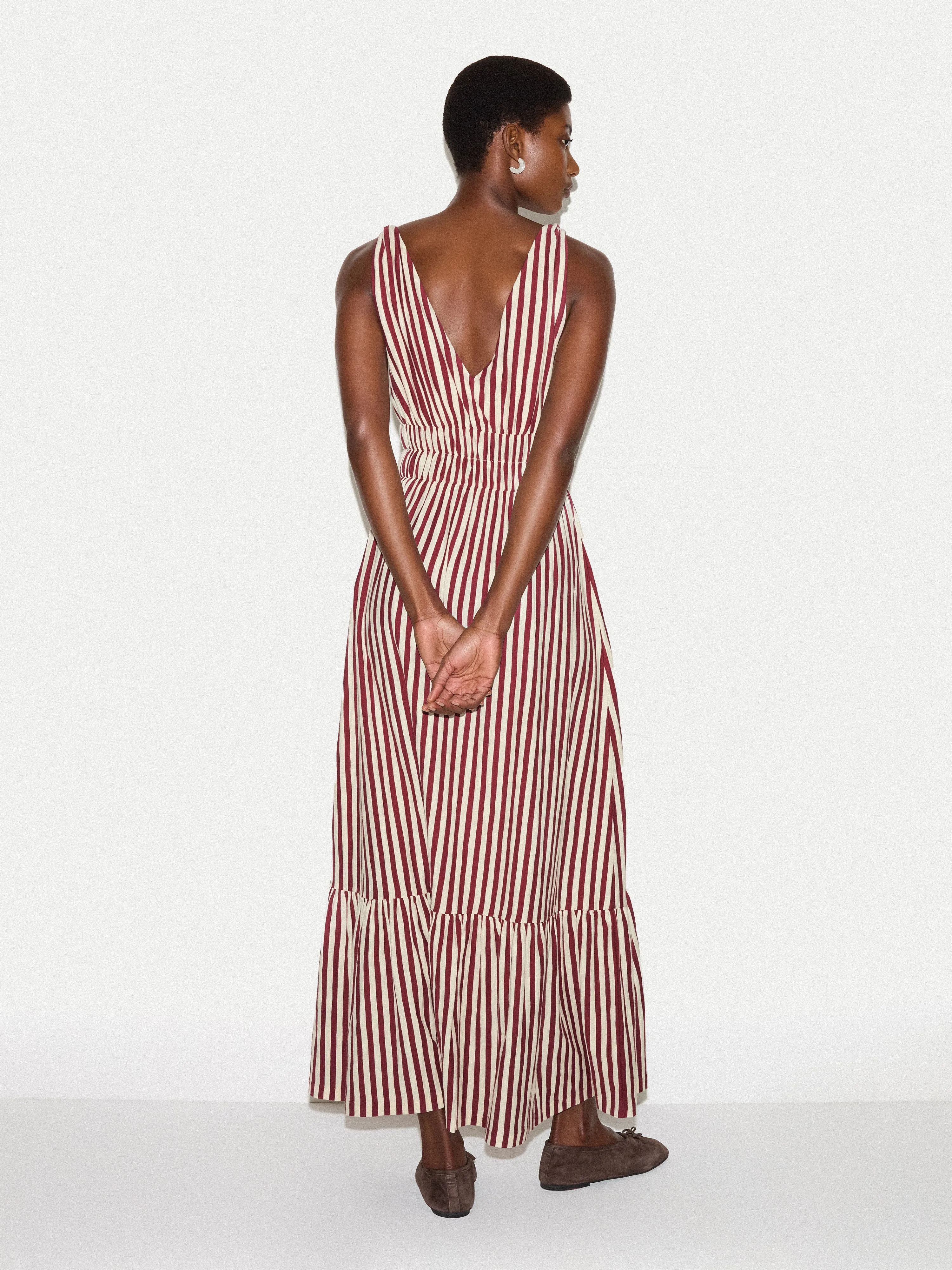 Slub Stripe Cotton Sundress | Mulberry sold by Jigsaw product image thumbnail 5