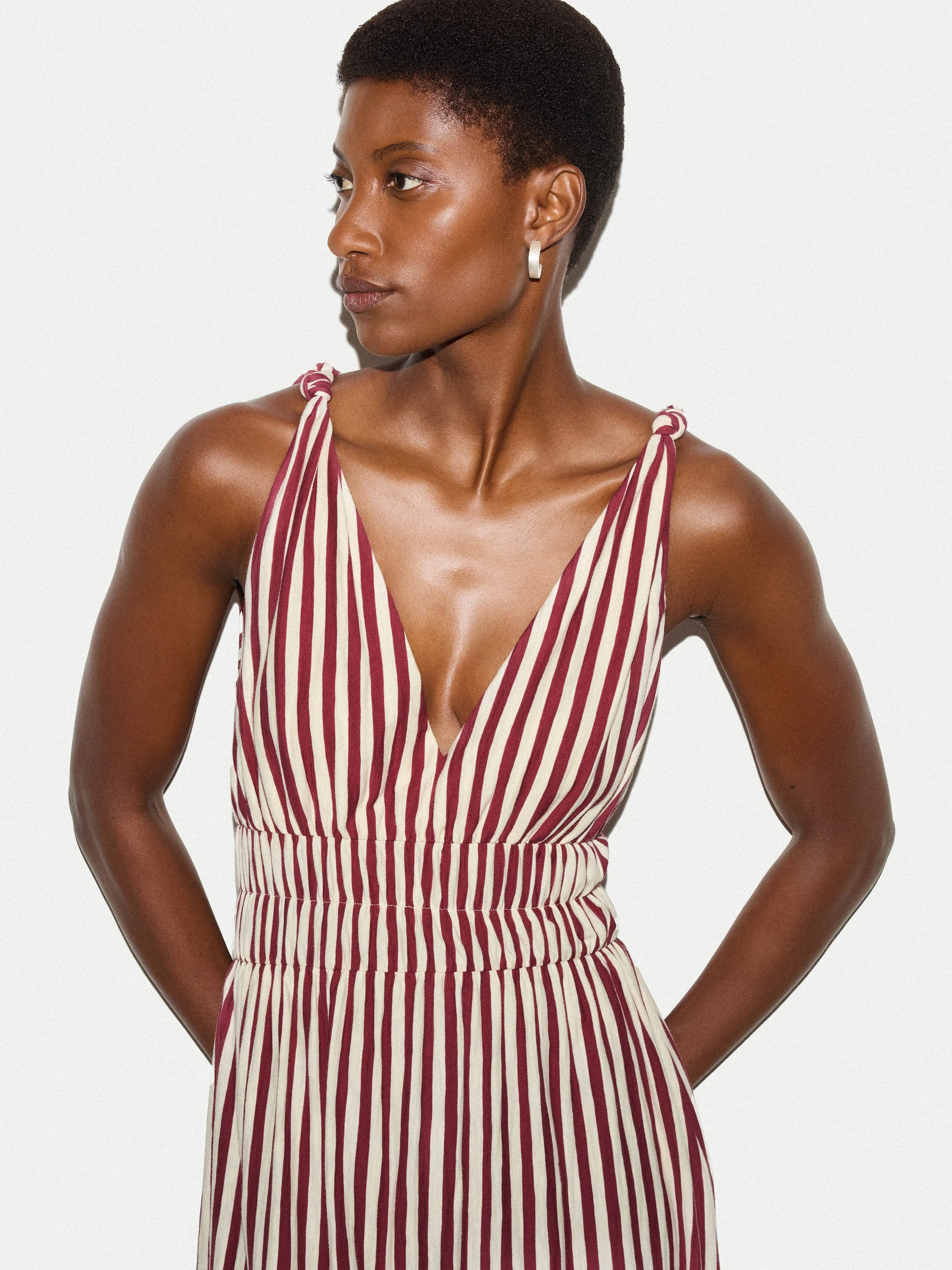 Slub Stripe Cotton Sundress | Mulberry sold by Jigsaw product image thumbnail 3