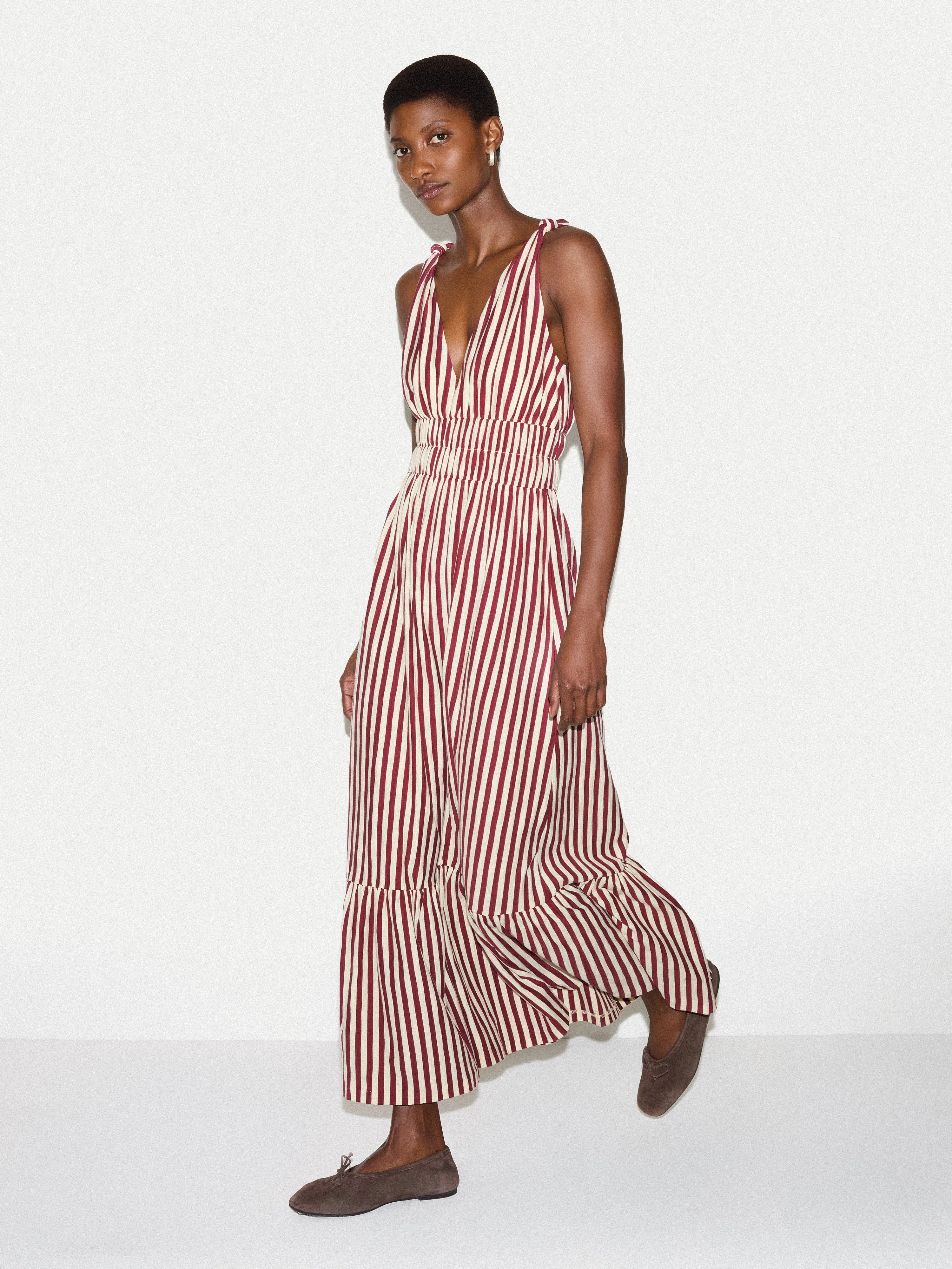 Slub Stripe Cotton Sundress | Mulberry sold by Jigsaw product image thumbnail 4