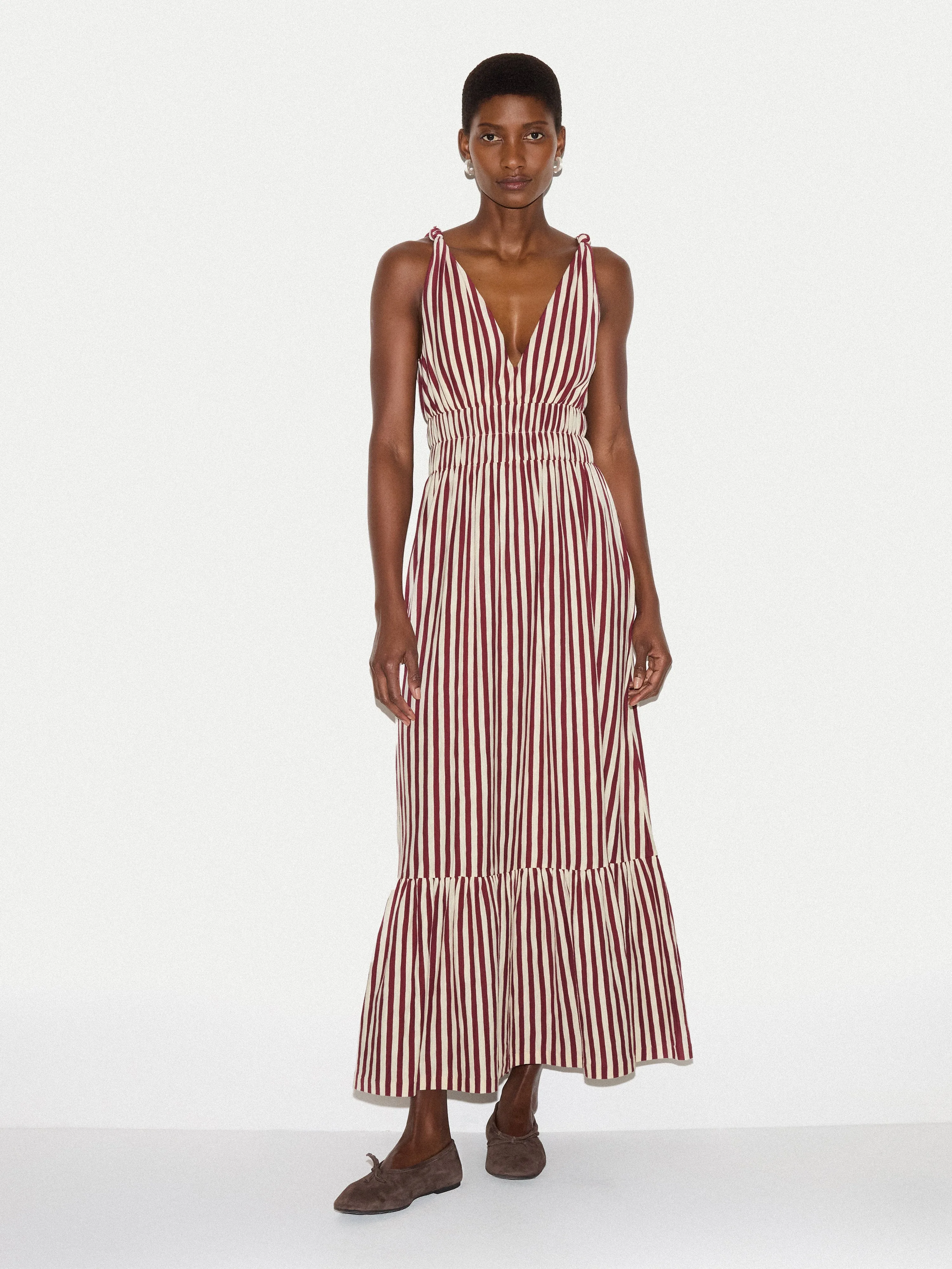 Slub Stripe Cotton Sundress | Mulberry sold by Jigsaw