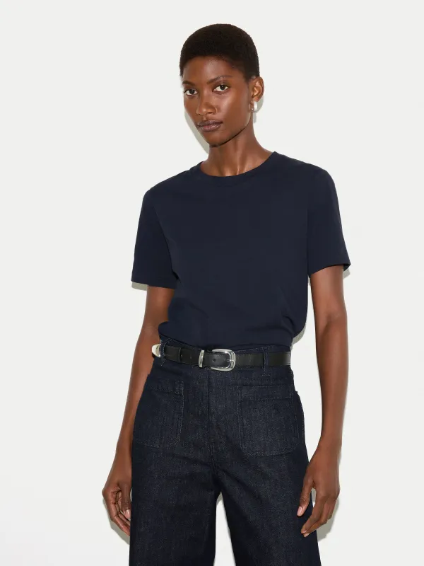 Supima Cotton Crew Neck T-shirt | Navy made by Jigsaw