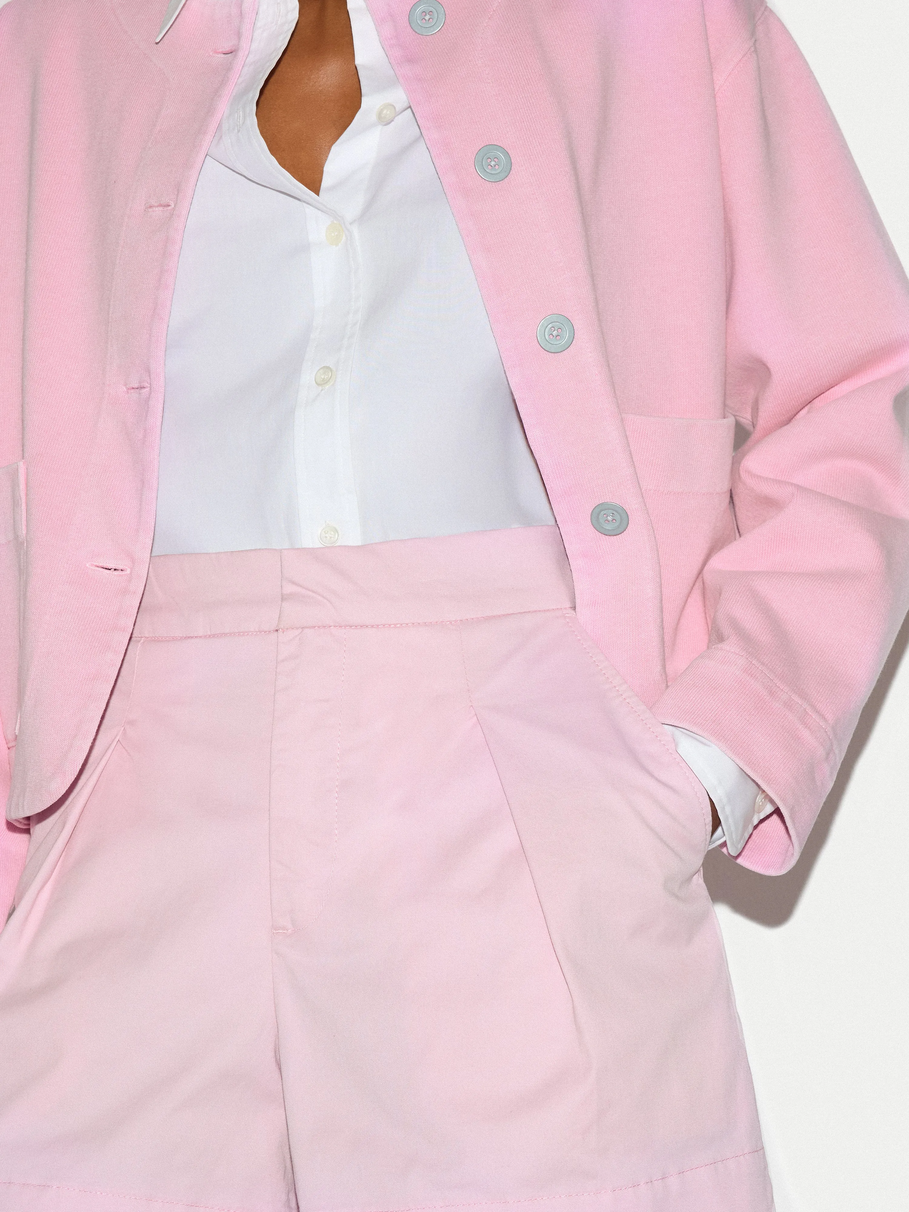 Cotton Pleat Front Chino Short | Pink sold by Jigsaw product image thumbnail 3