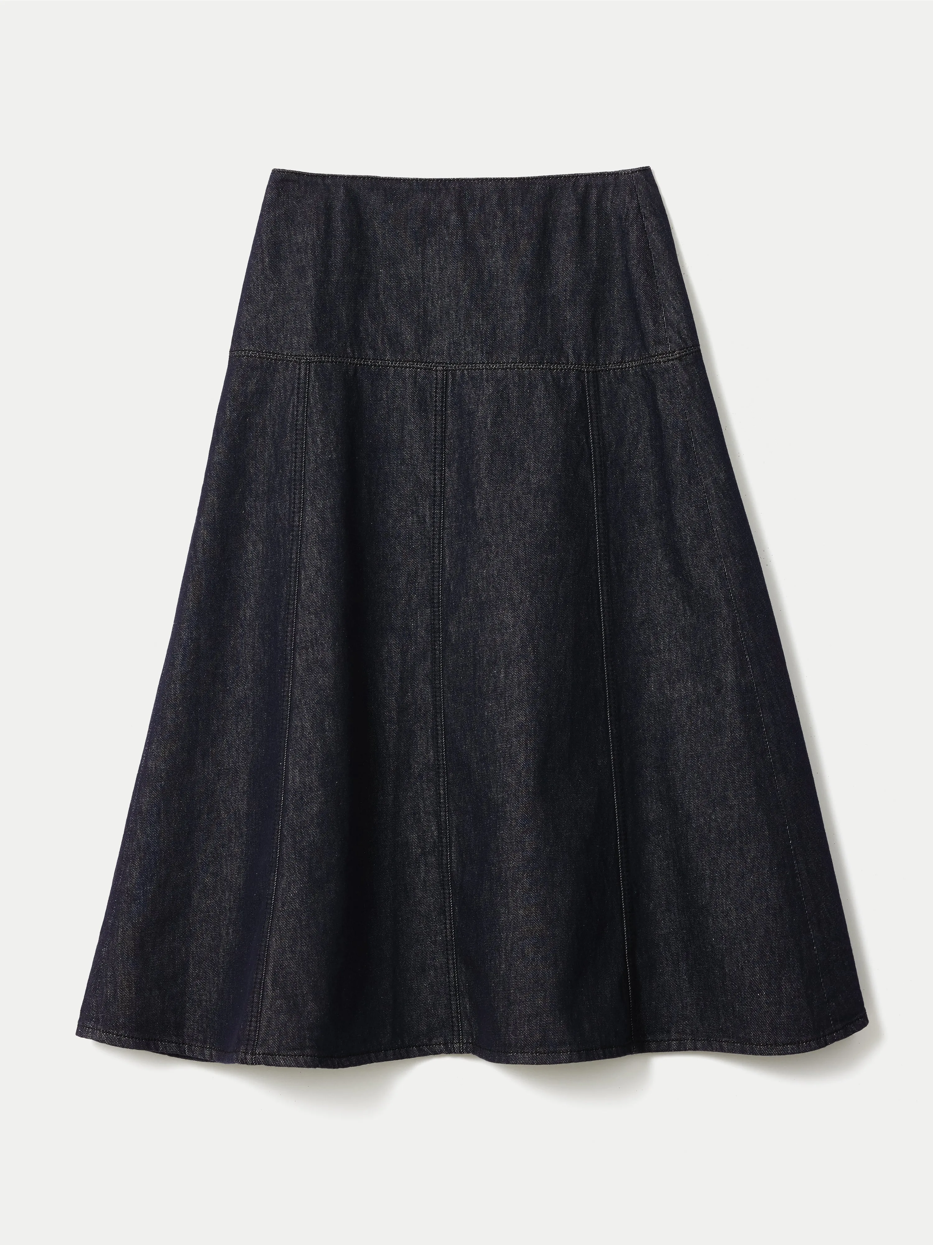 Denim Flared Midi Skirt | Indigo sold by Jigsaw product image thumbnail 5