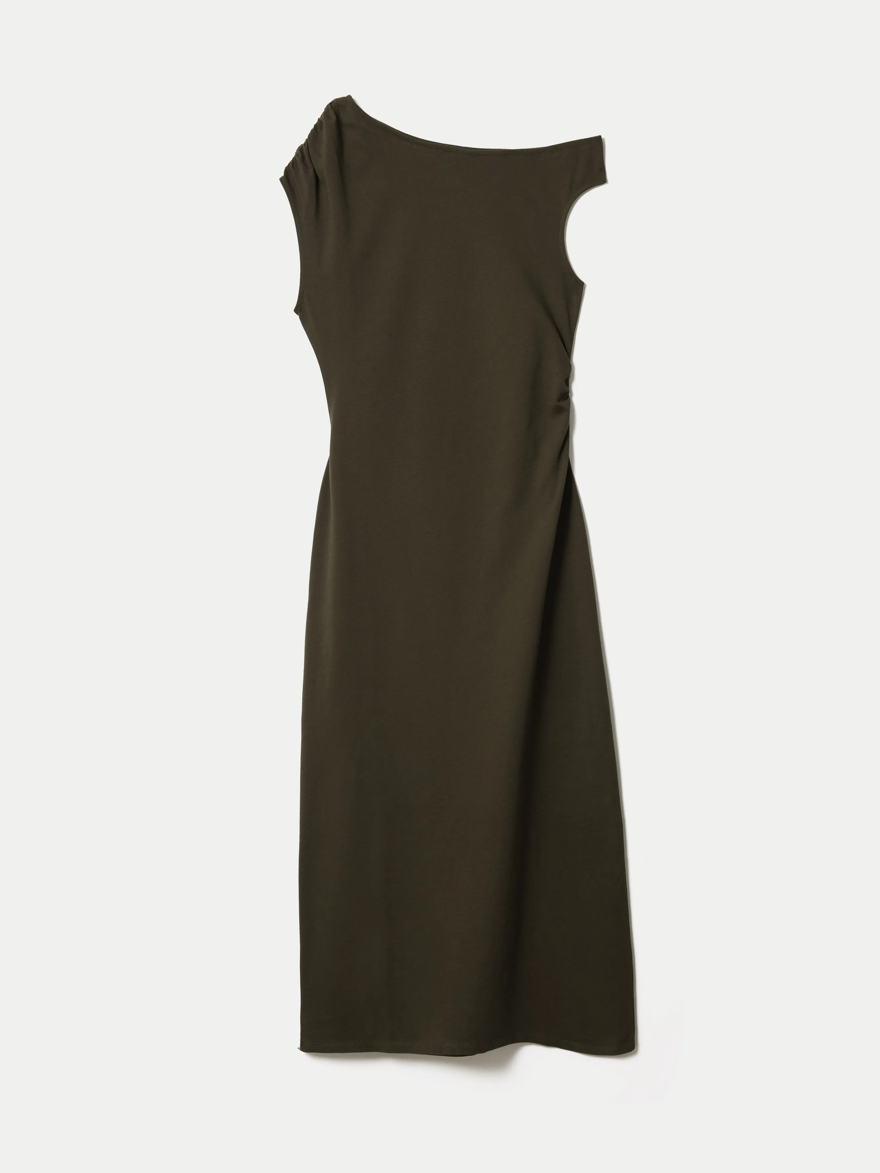 Asymmetric Neck Dress | Khaki sold by Jigsaw product image thumbnail 5