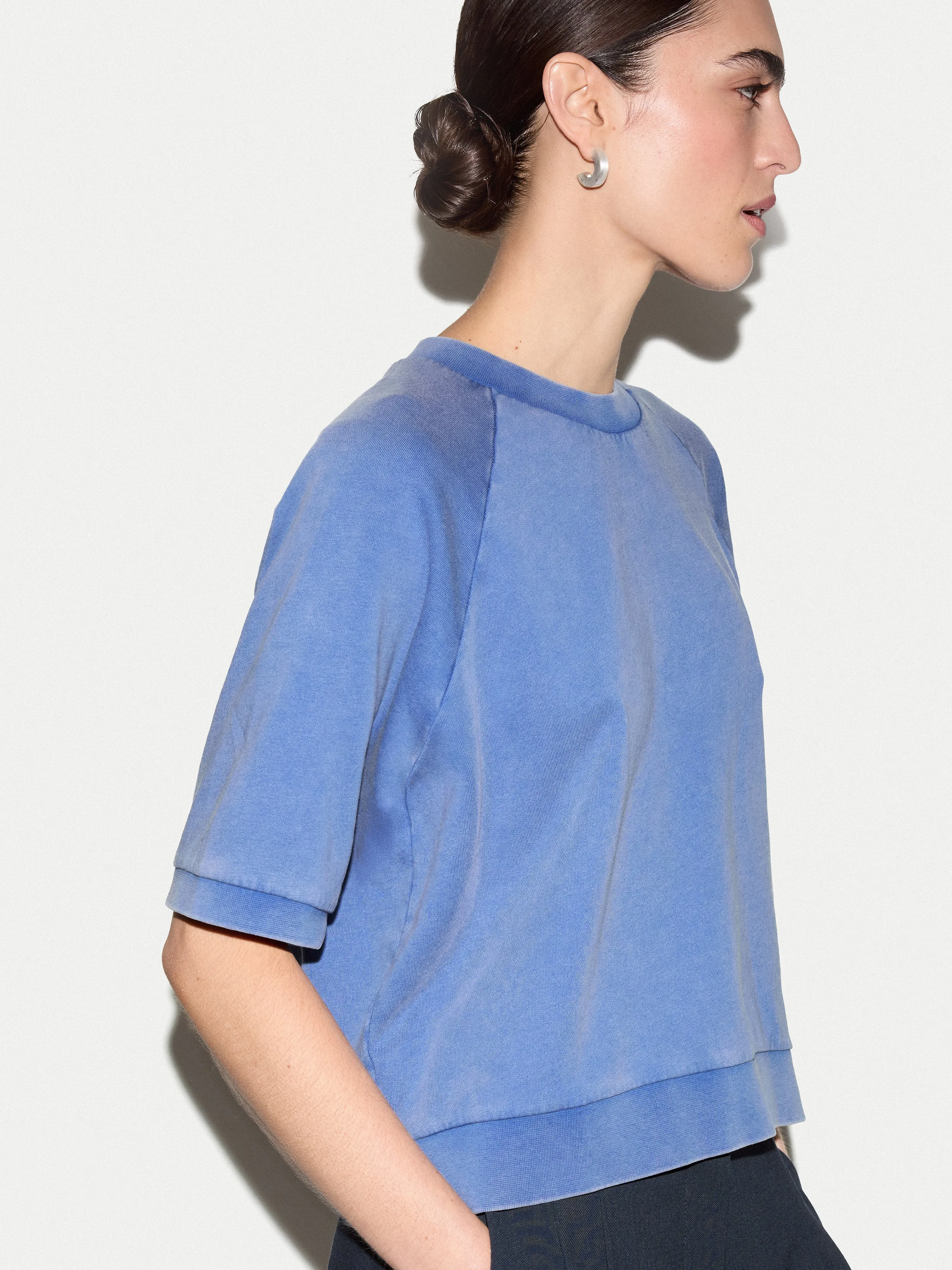 Half Sleeve Sweatshirt | Blue sold by Jigsaw product image thumbnail 3