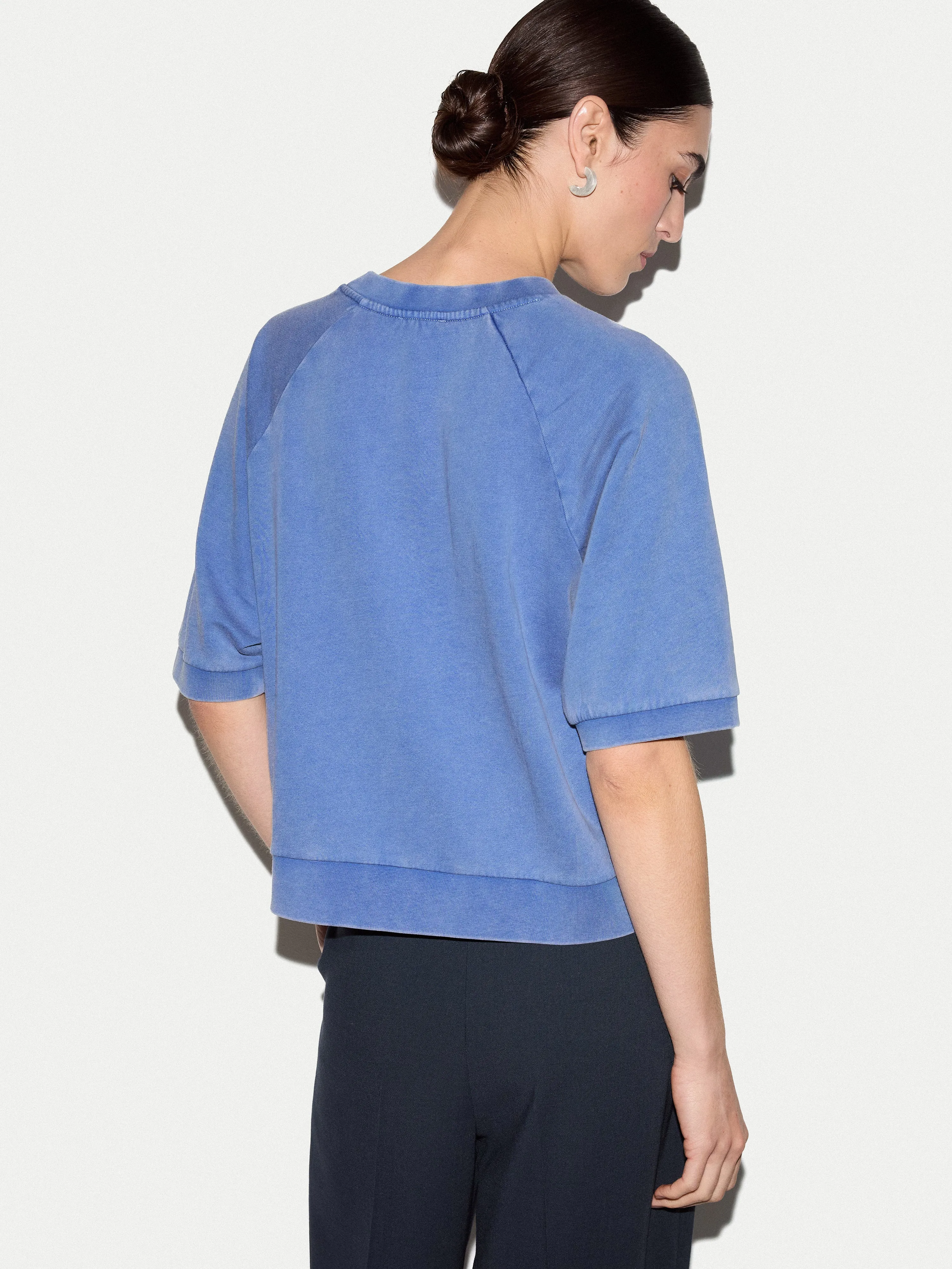 Half Sleeve Sweatshirt | Blue sold by Jigsaw product image thumbnail 4